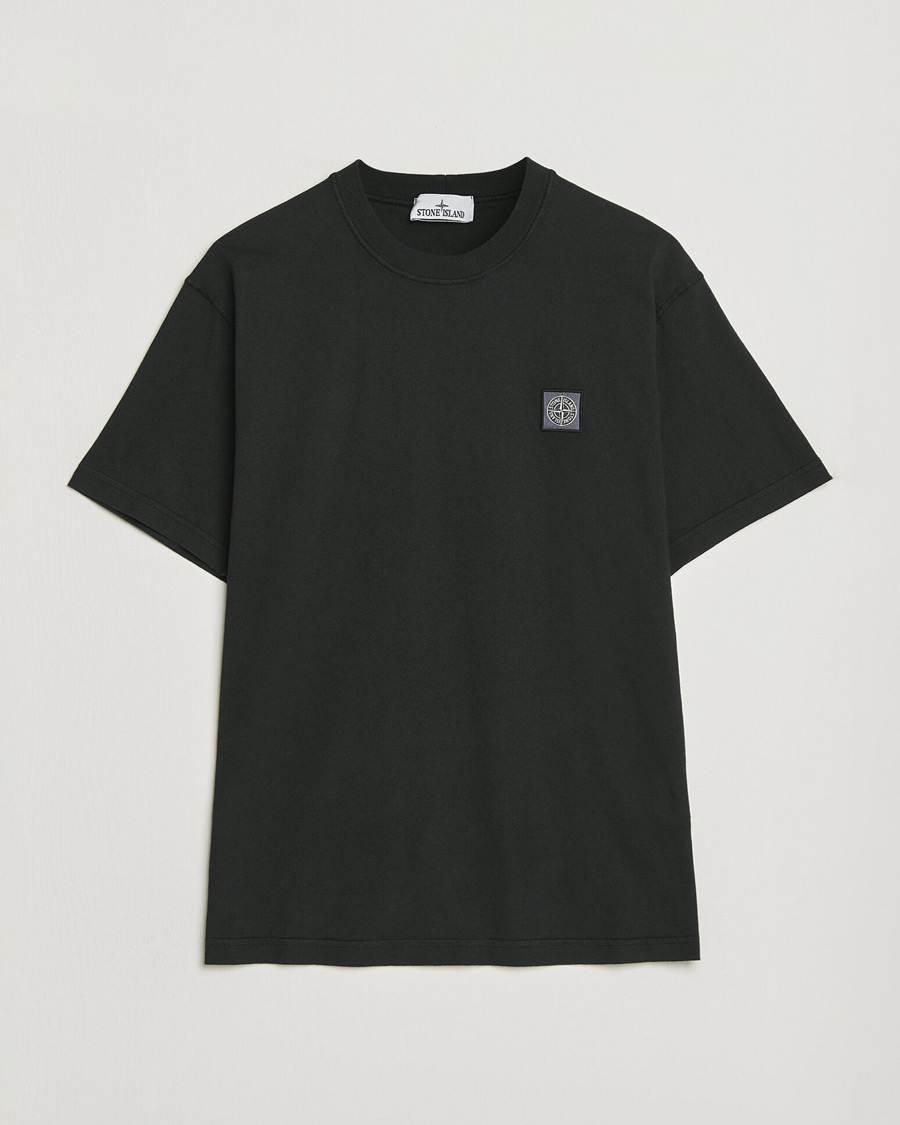 Herr | T-Shirts | Stone Island | Organic Cotton Fissato Effect T-Shirt Black