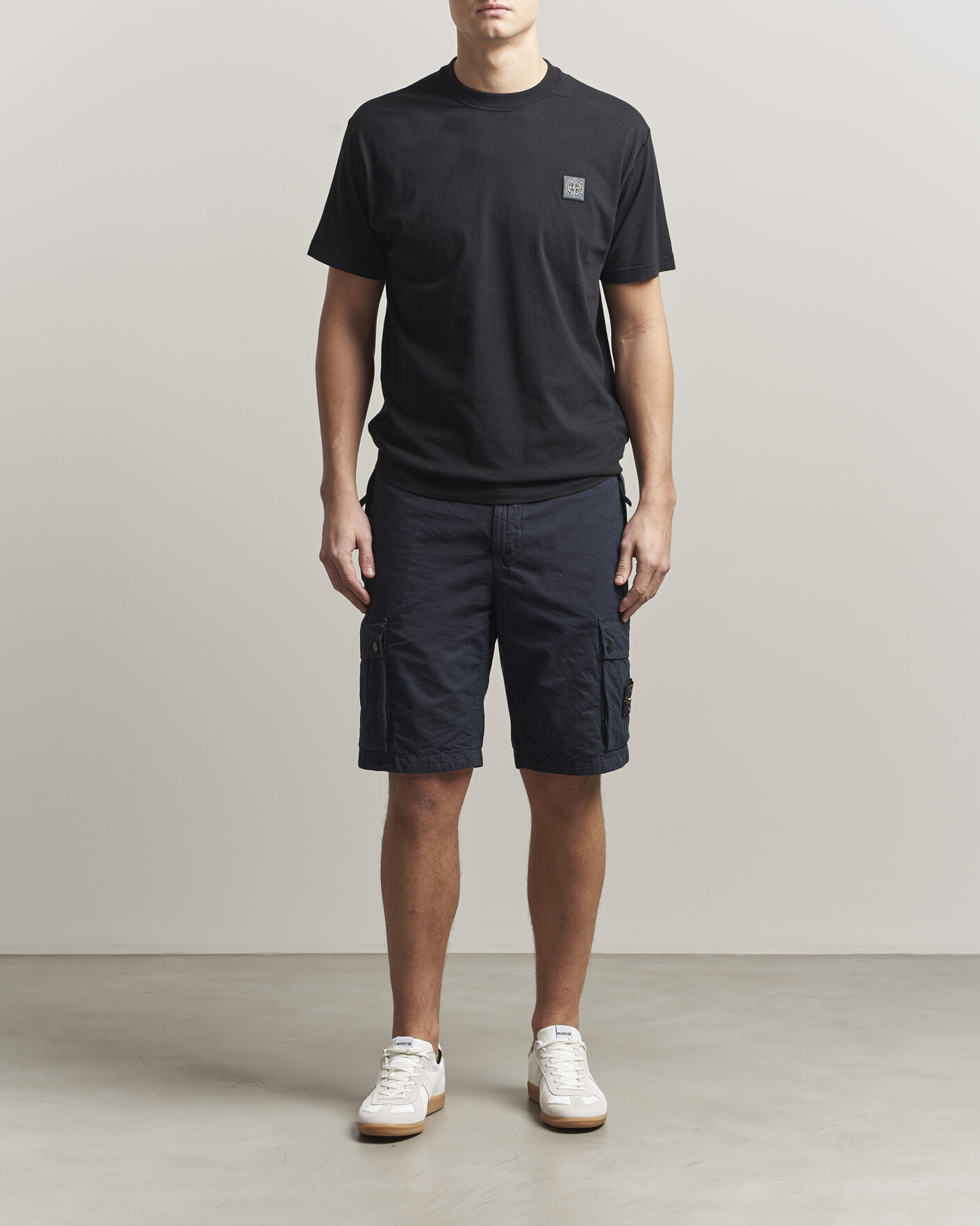 Herr | T-Shirts | Stone Island | Organic Cotton Fissato Effect T-Shirt Black