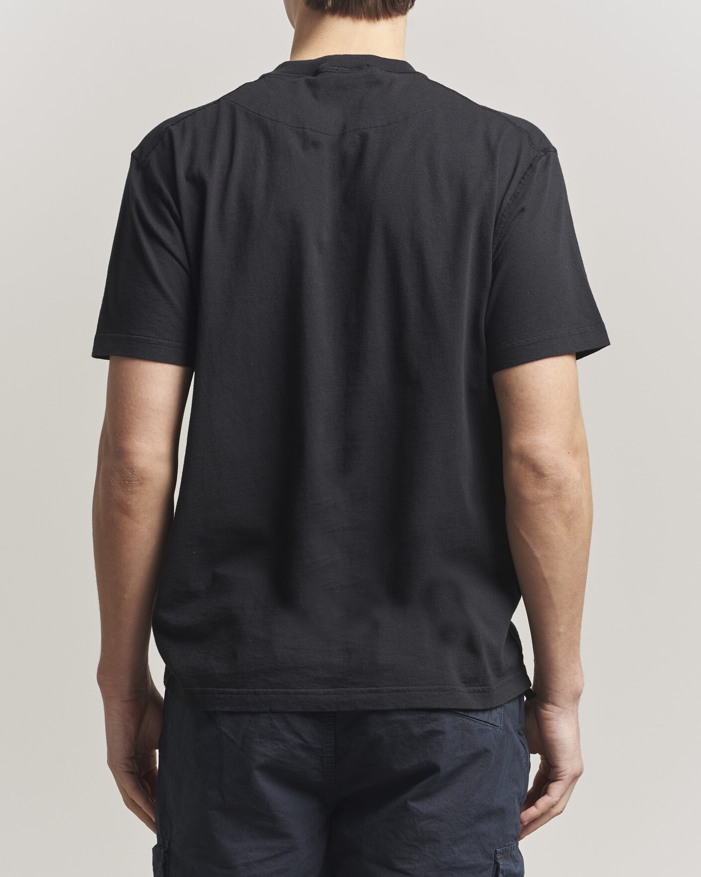 Herr | T-Shirts | Stone Island | Organic Cotton Fissato Effect T-Shirt Black