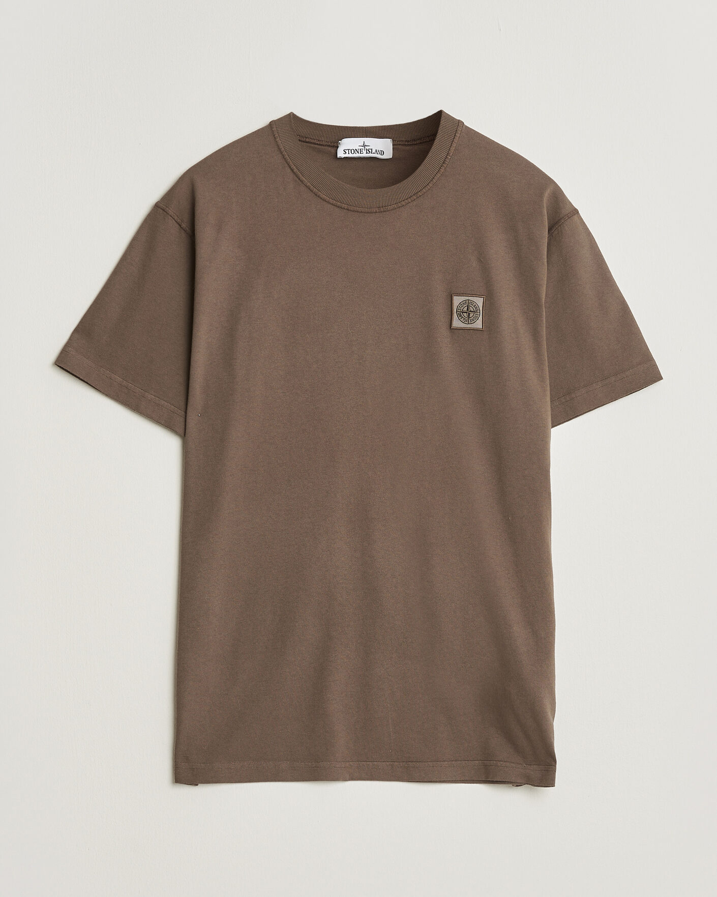 Herr | T-Shirts | Stone Island | Organic Cotton Fissato Effect T-Shirt Umber