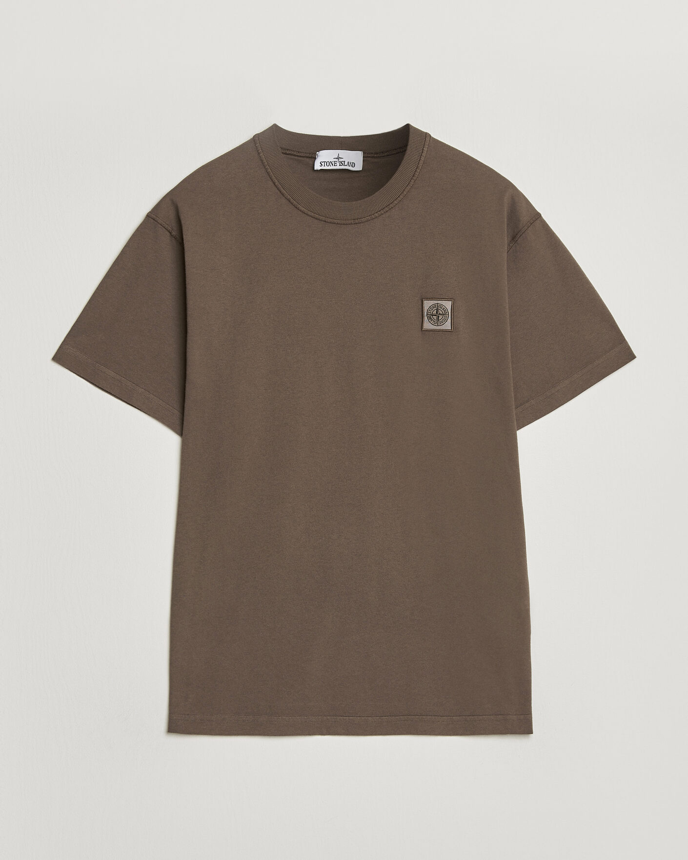 Herr | T-Shirts | Stone Island | Organic Cotton Fissato Effect T-Shirt Umber