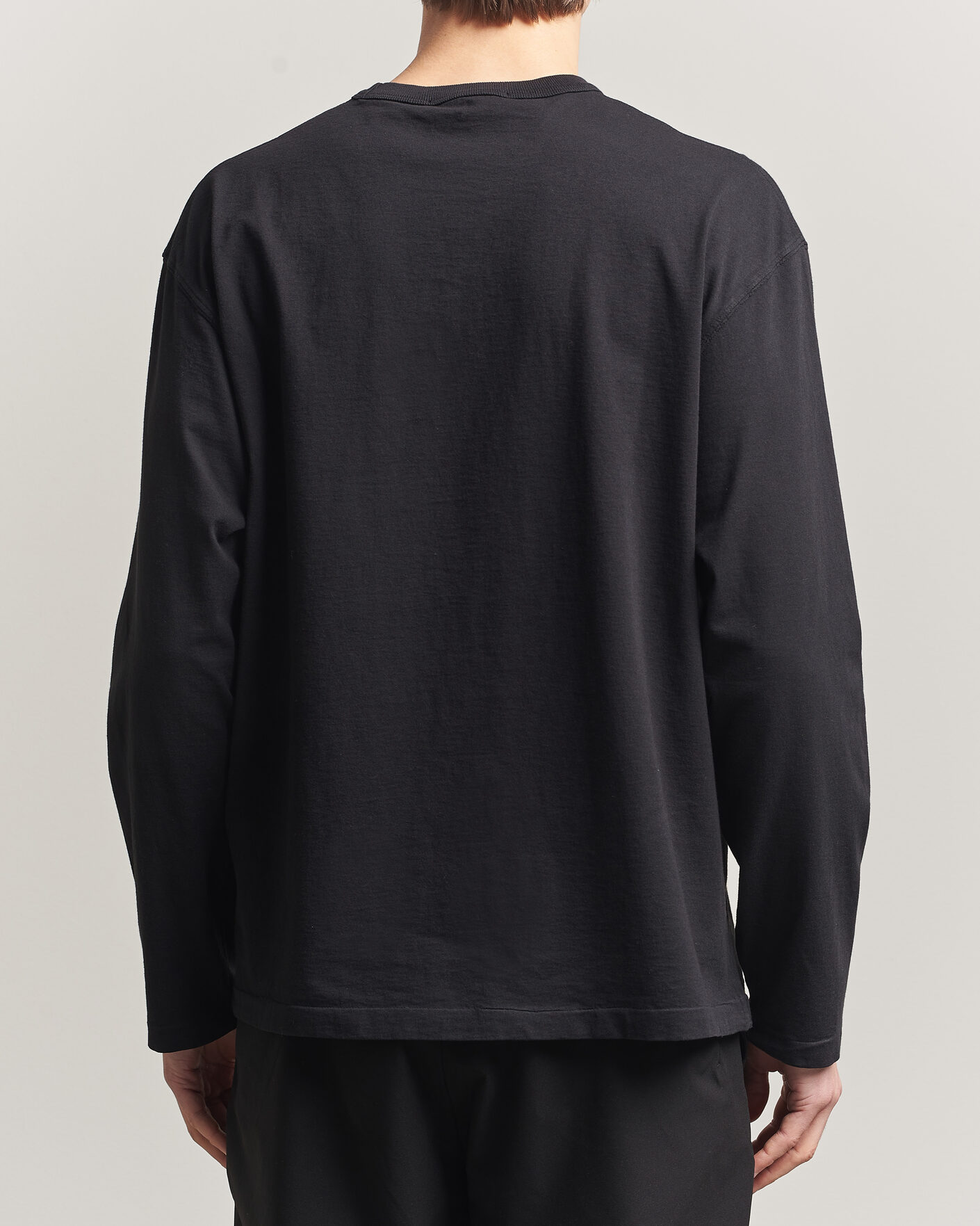 Herr | T-Shirts | Stone Island | Organic Cotton Jersey Long Sleeve Logo T-Shirt Black