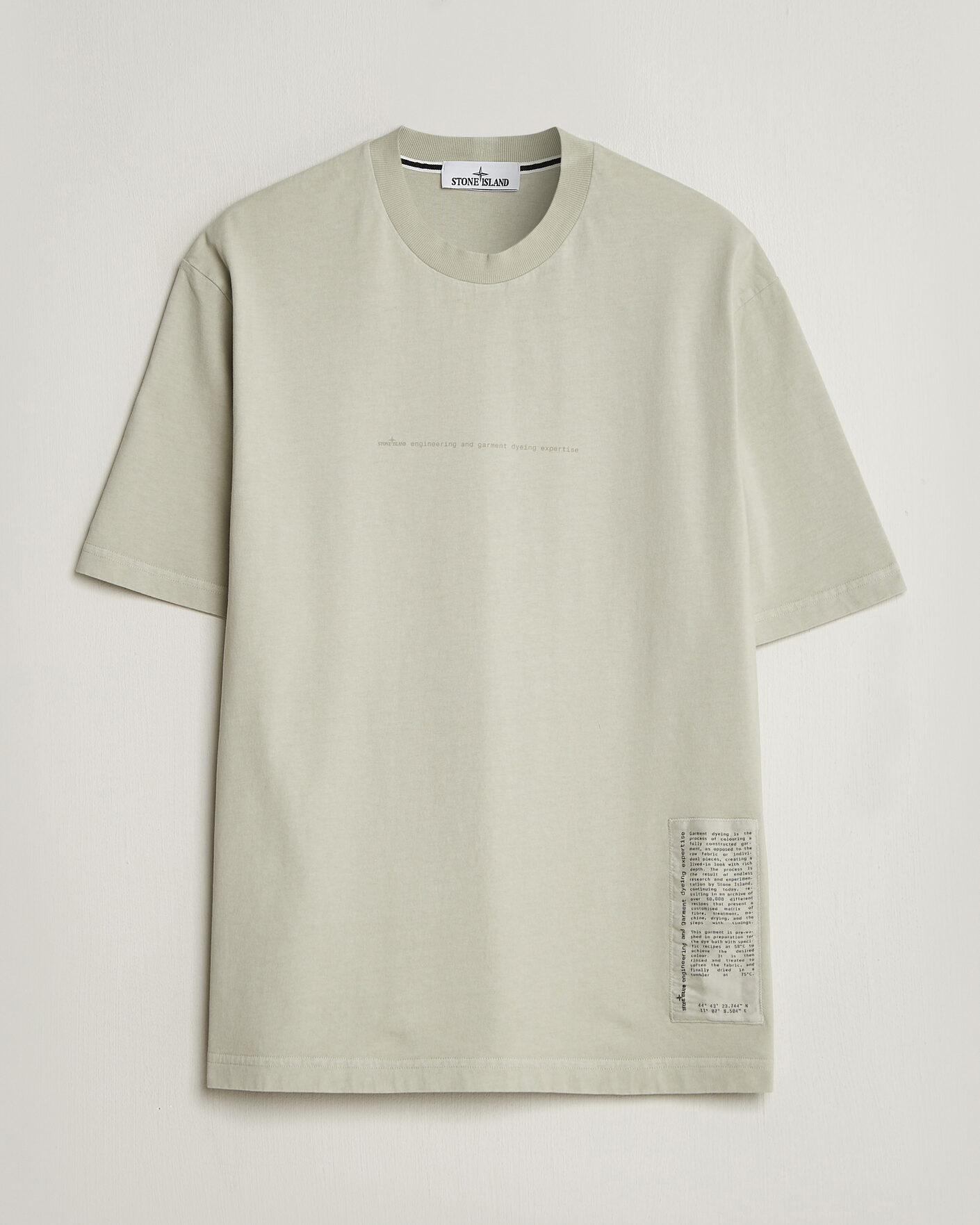 Herr | T-Shirts | Stone Island | Combed Cotton Jersey Printed T-Shirt Pearl Grey