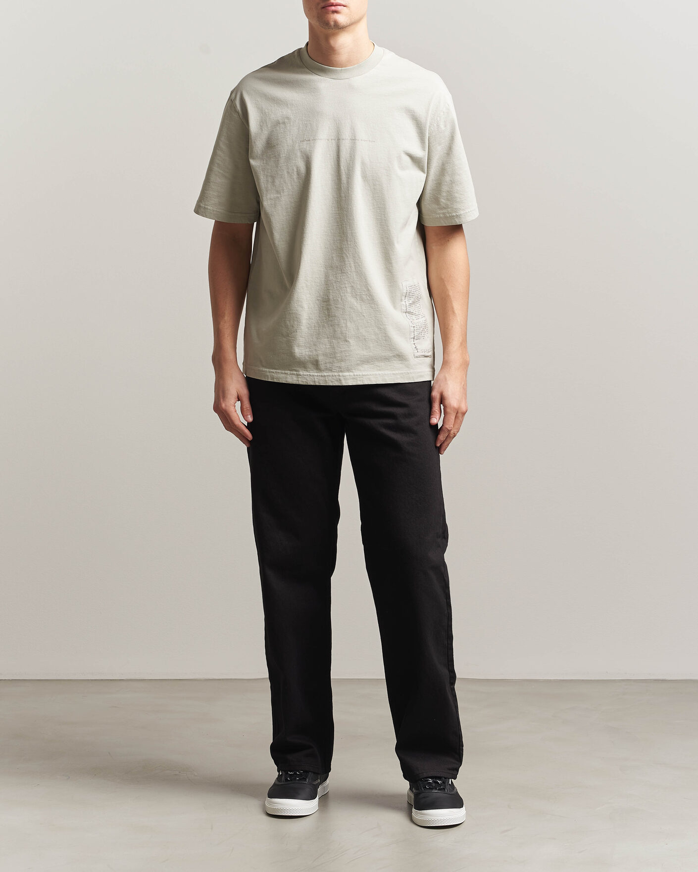 Herr | T-Shirts | Stone Island | Combed Cotton Jersey Printed T-Shirt Pearl Grey