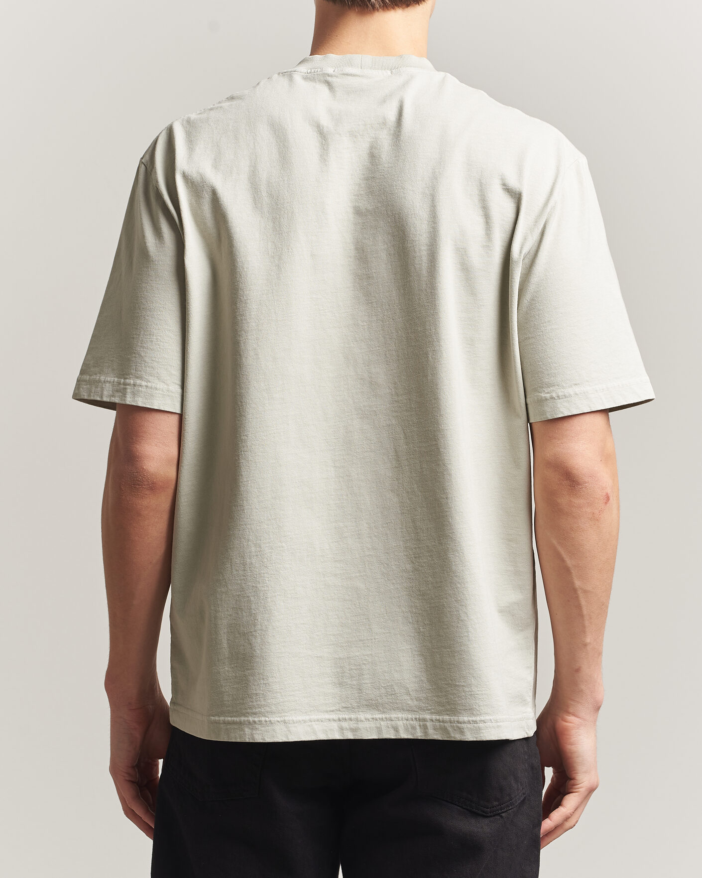 Herr | T-Shirts | Stone Island | Combed Cotton Jersey Printed T-Shirt Pearl Grey