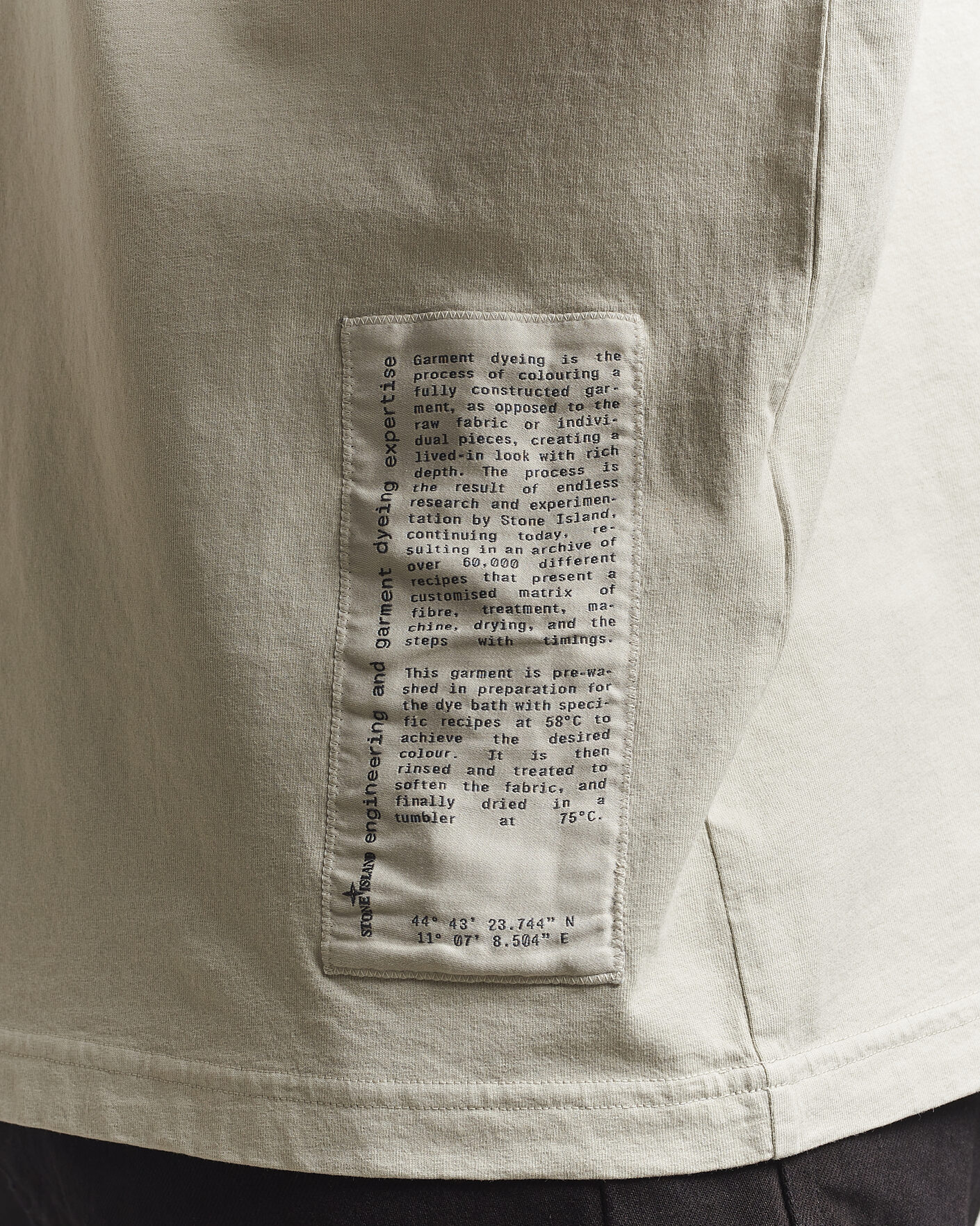 Herr | T-Shirts | Stone Island | Combed Cotton Jersey Printed T-Shirt Pearl Grey