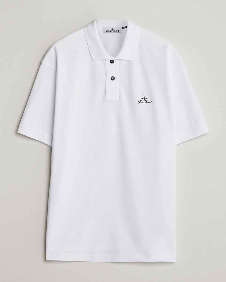 Herr | Pikéer | Stone Island | Organic Cotton Pique White