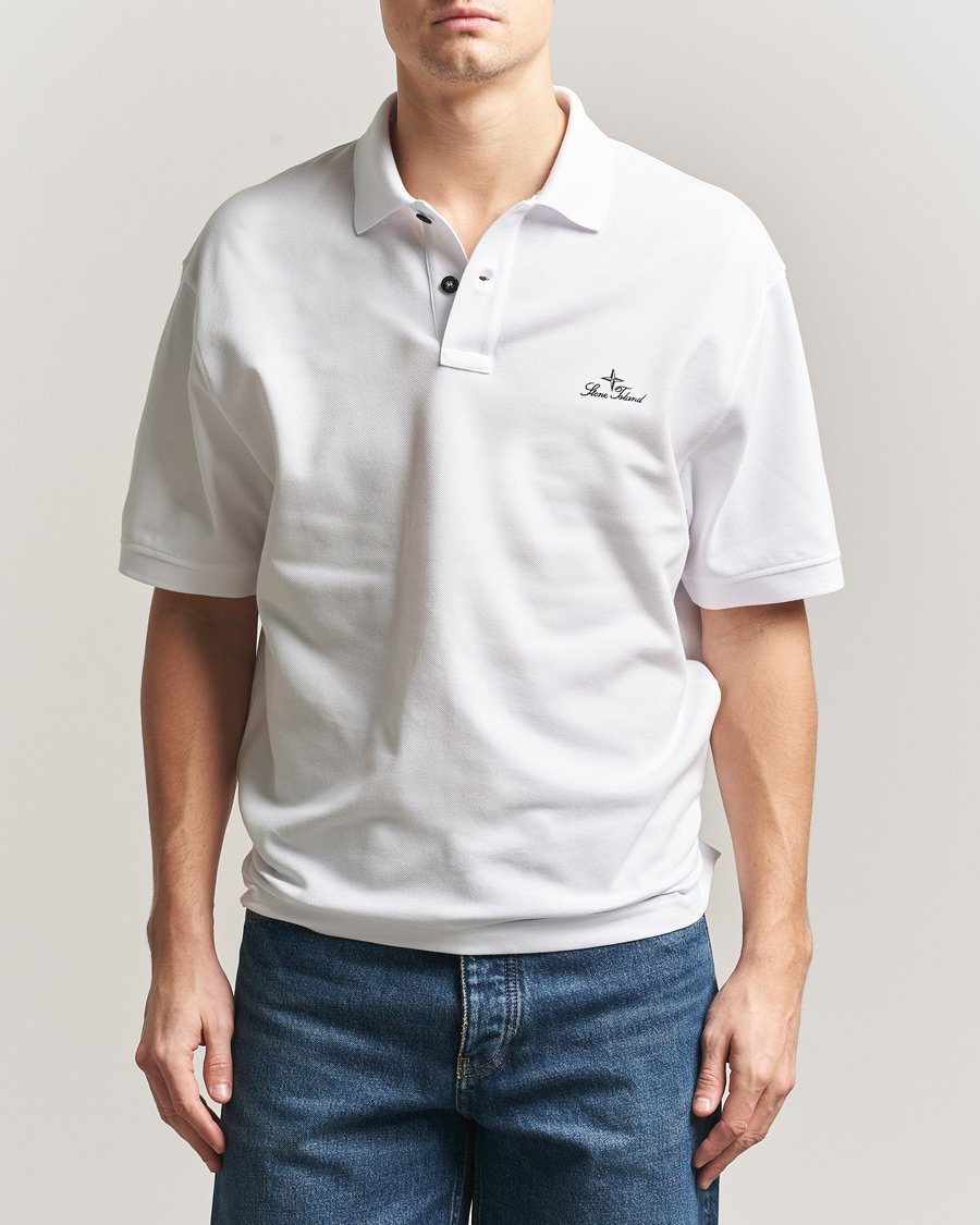 Herr | Pikéer | Stone Island | Organic Cotton Pique White