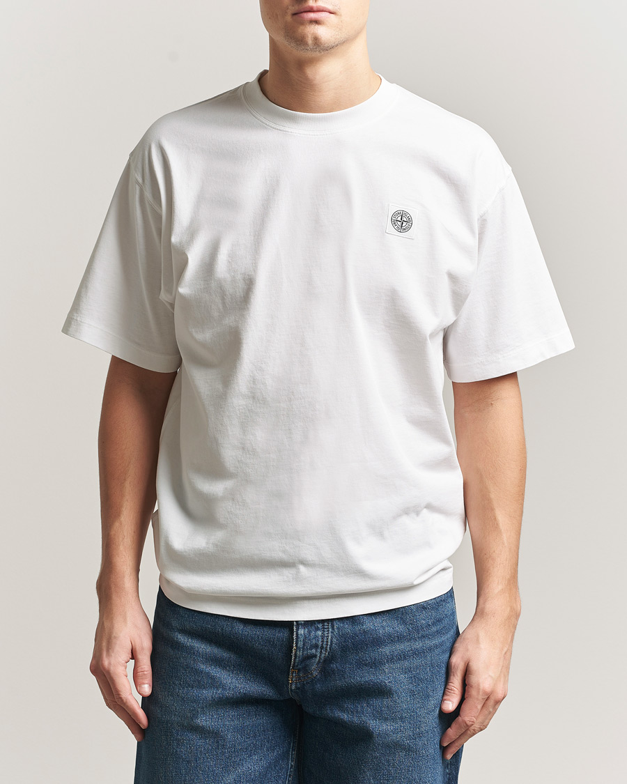 Herr | T-Shirts | Stone Island | Combed Organic Cotton T-Shirt White