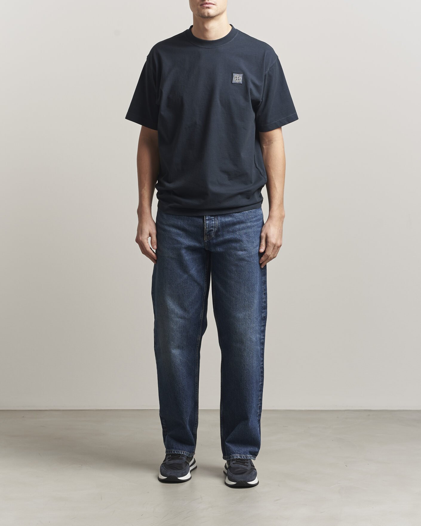 Herr | T-Shirts | Stone Island | Combed Organic Cotton T-Shirt Navy