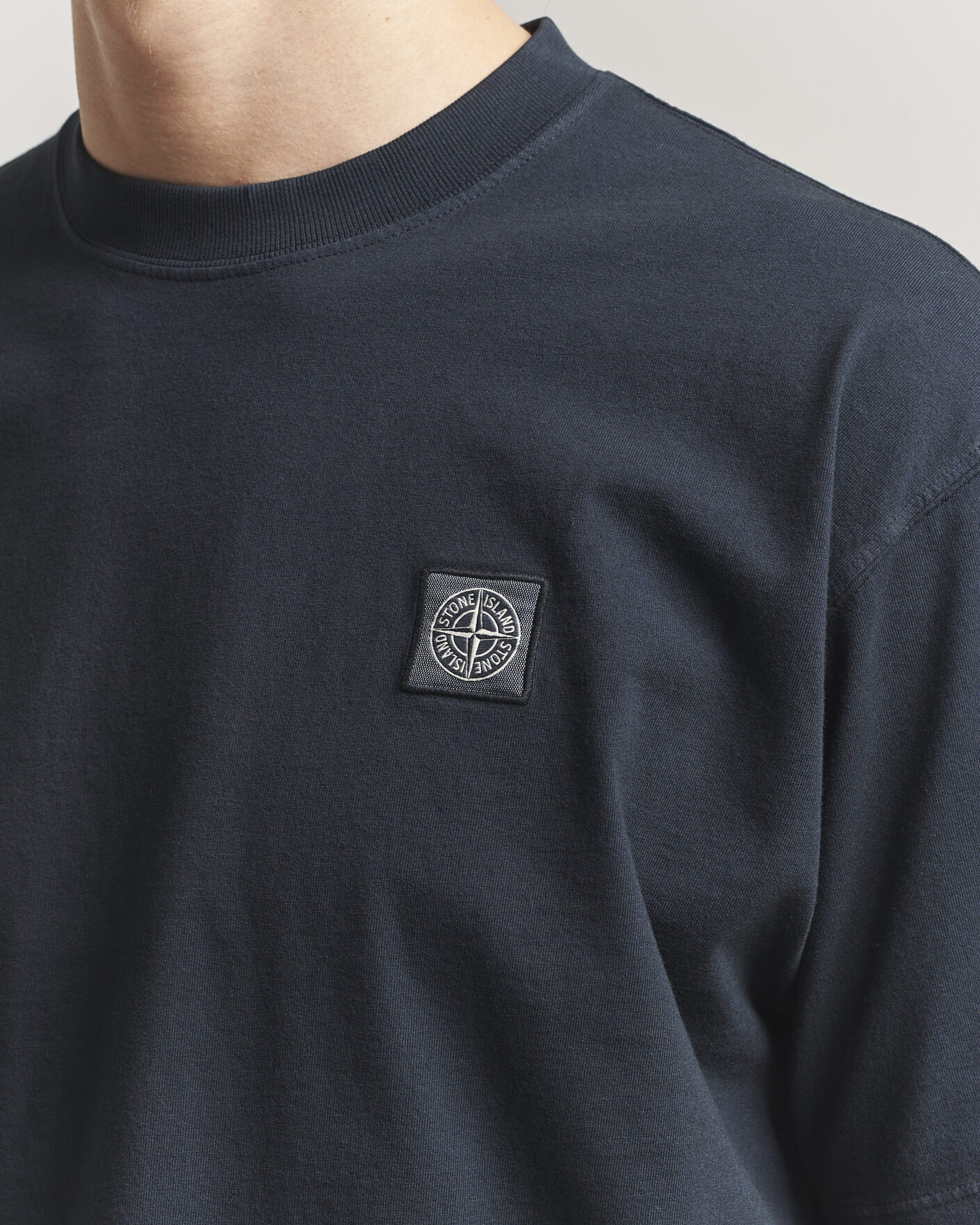 Herr | T-Shirts | Stone Island | Combed Organic Cotton T-Shirt Navy