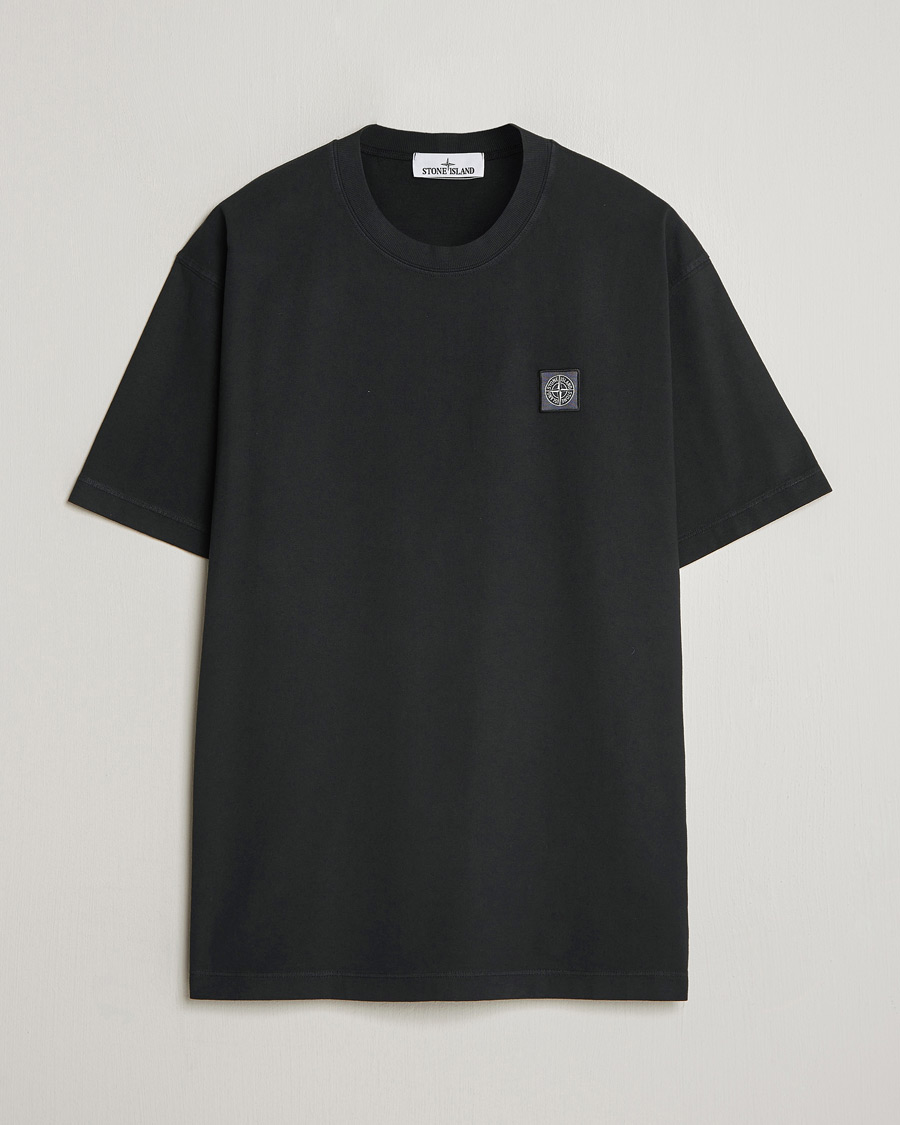 Herr | T-Shirts | Stone Island | Combed Organic Cotton T-Shirt Black