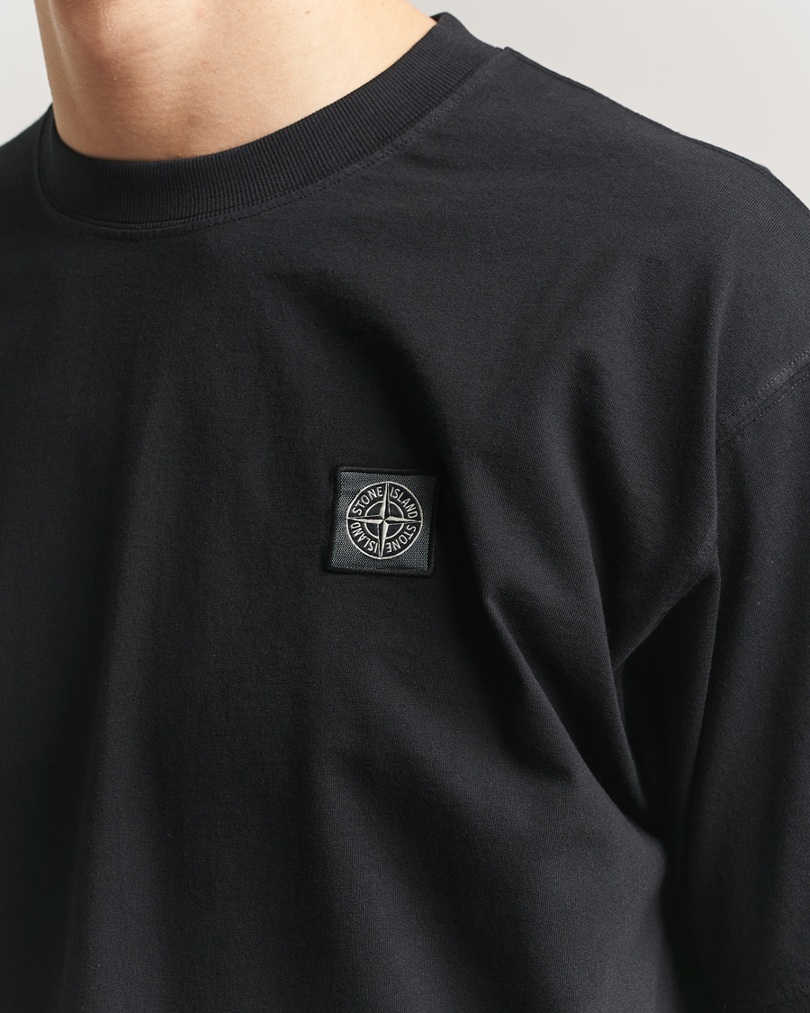 Herr | T-Shirts | Stone Island | Combed Organic Cotton T-Shirt Black