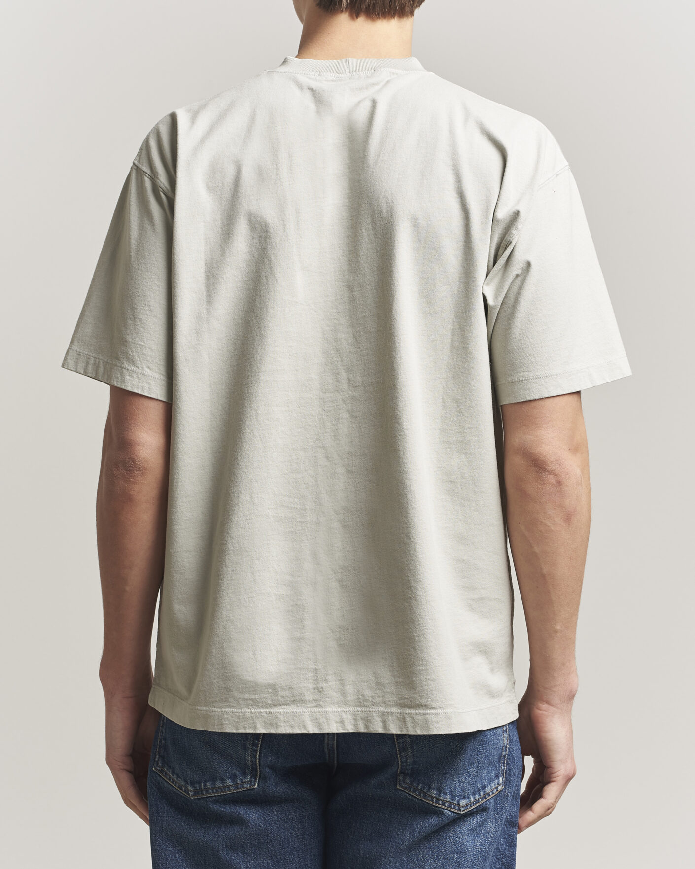 Herr | T-Shirts | Stone Island | Combed Organic Cotton T-Shirt Pearl Grey