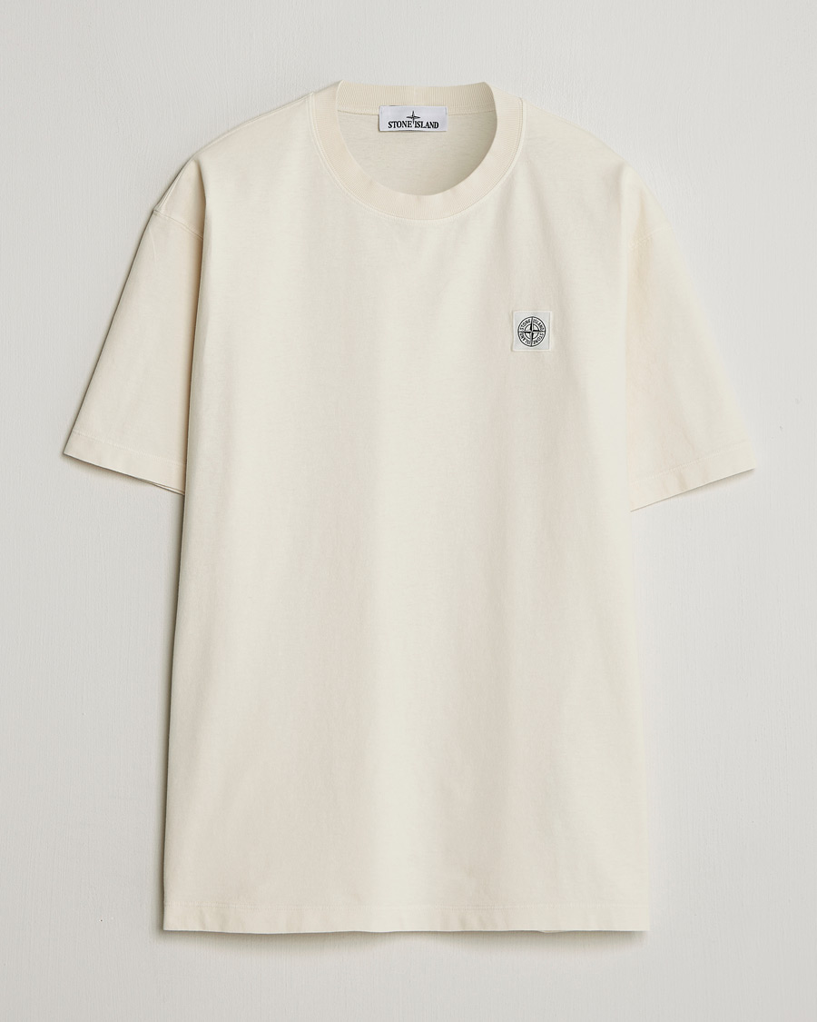 Herr | T-Shirts | Stone Island | Combed Organic Cotton T-Shirt Ivory