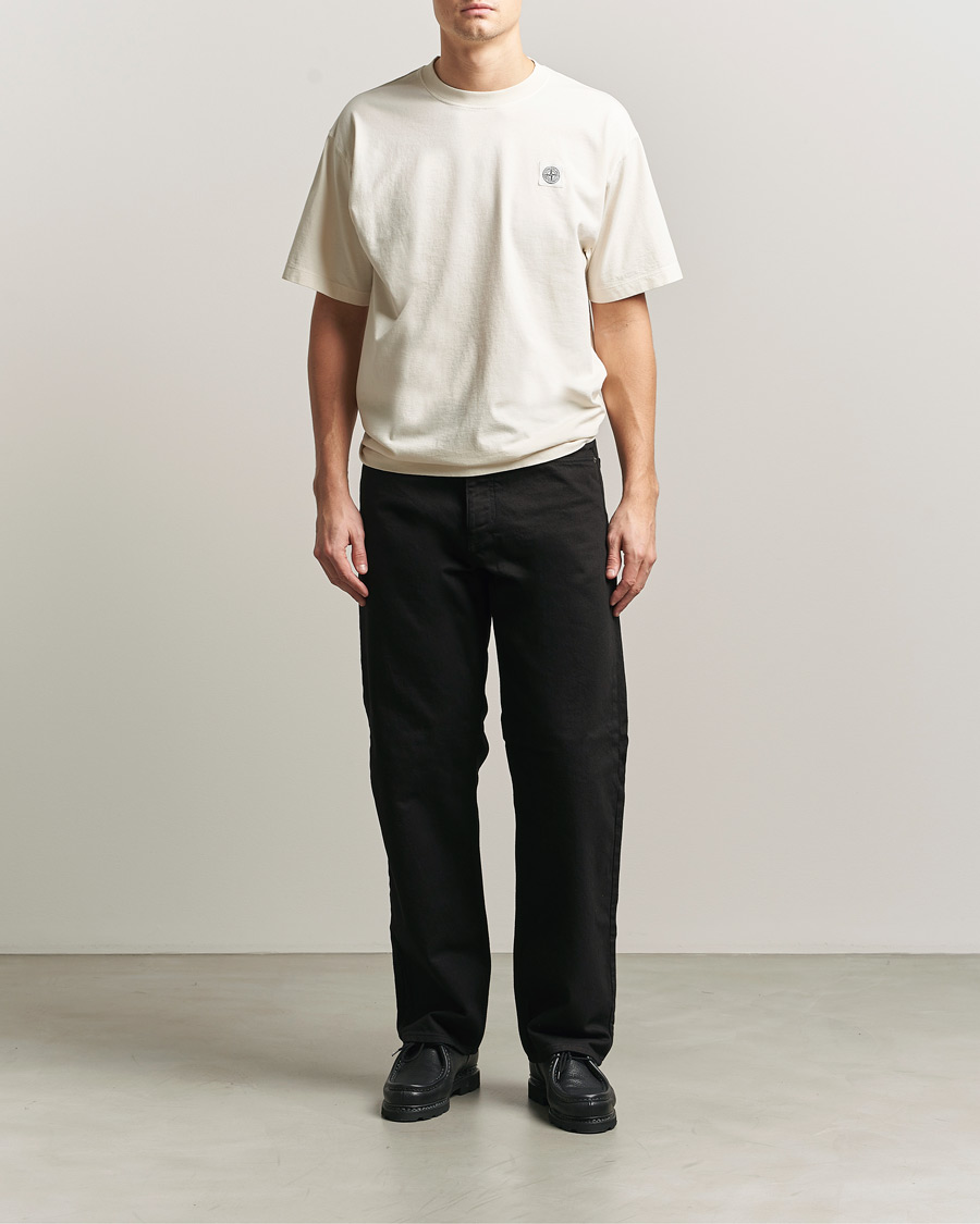 Herr | T-Shirts | Stone Island | Combed Organic Cotton T-Shirt Ivory