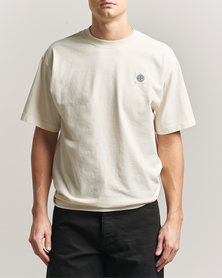 Herr | T-Shirts | Stone Island | Combed Organic Cotton T-Shirt Ivory