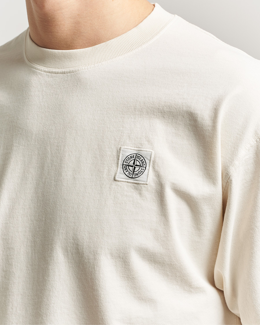 Herr | T-Shirts | Stone Island | Combed Organic Cotton T-Shirt Ivory