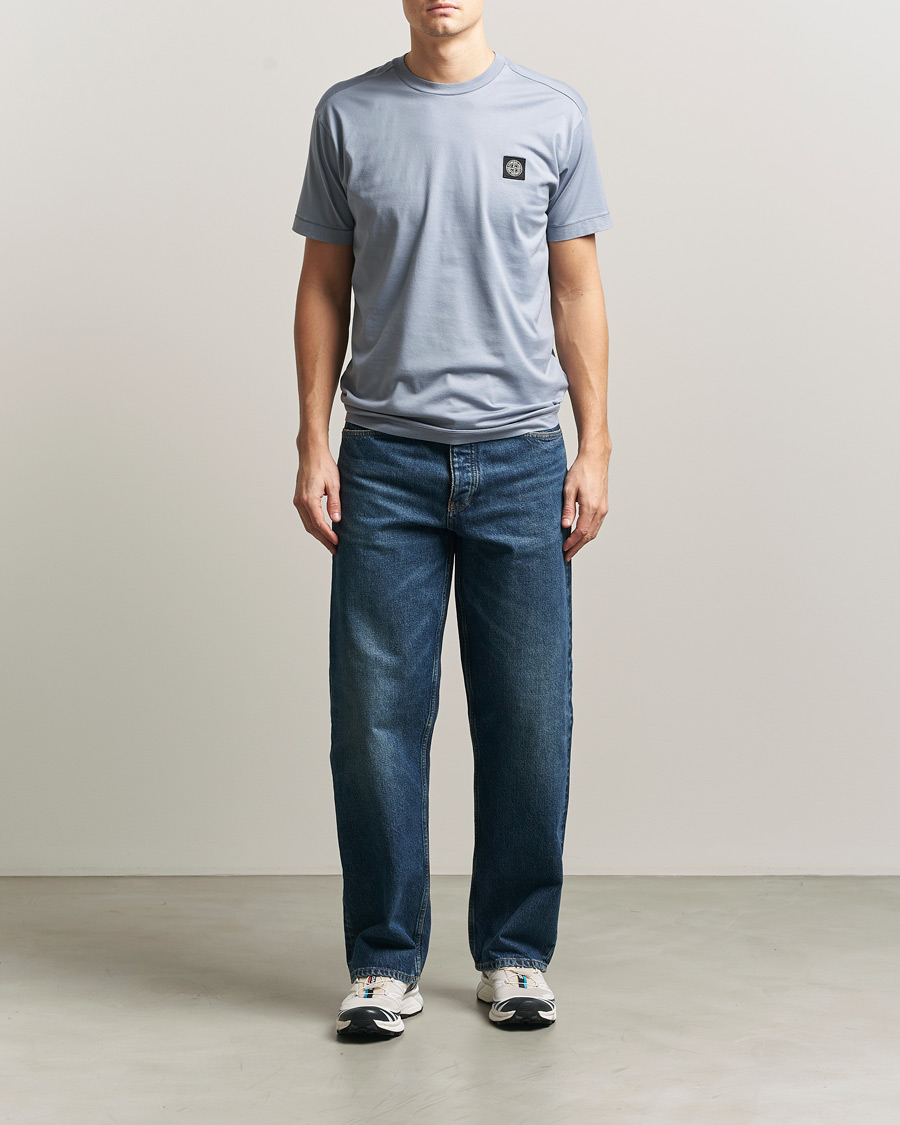 Herr | T-Shirts | Stone Island | Garment Dyed Cotton Jersey T-Shirt Dark Blue