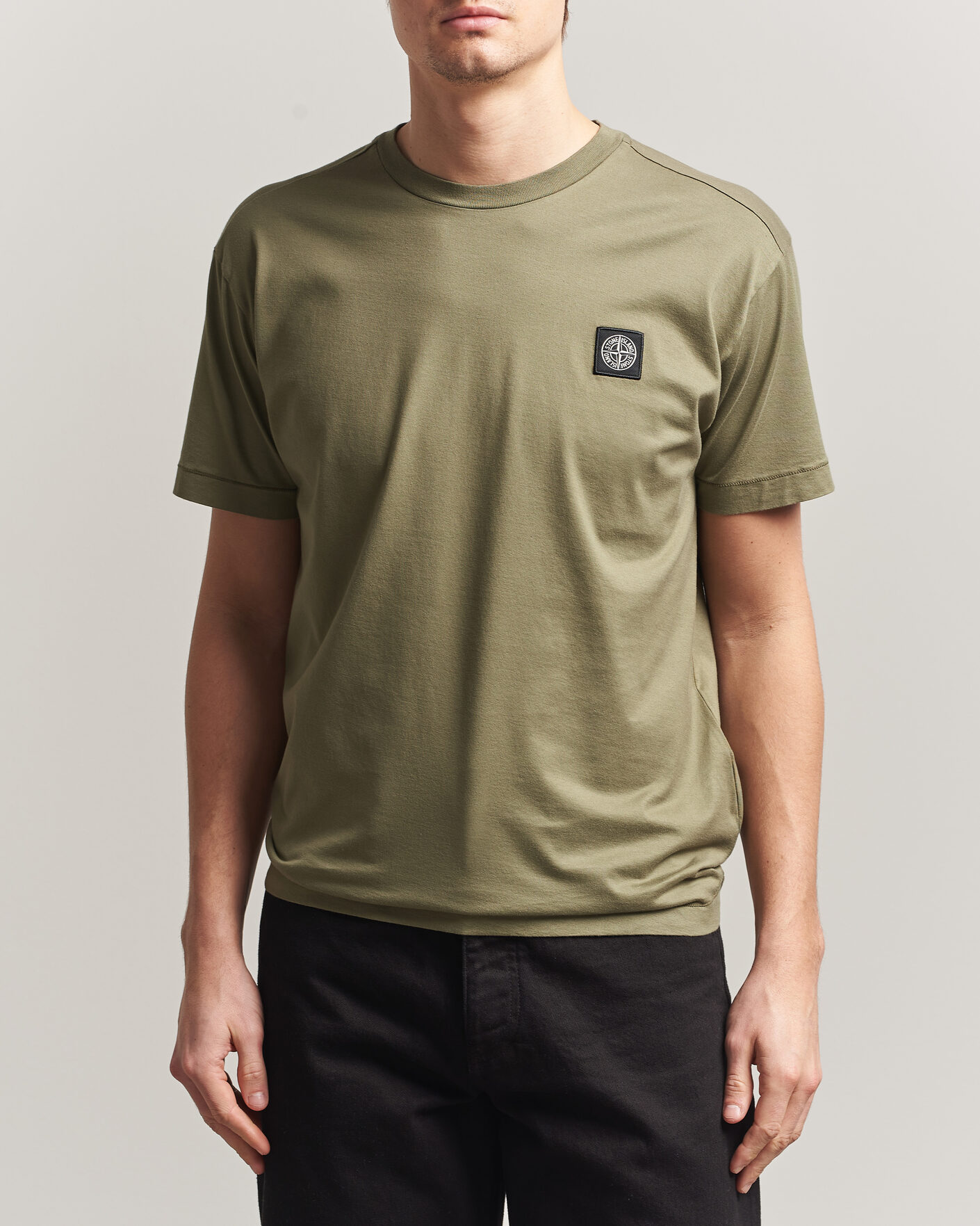 Herr | T-Shirts | Stone Island | Garment Dyed Cotton Jersey T-Shirt Military Green