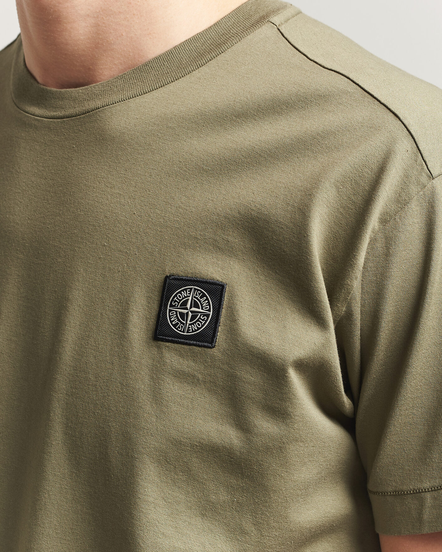 Herr | T-Shirts | Stone Island | Garment Dyed Cotton Jersey T-Shirt Military Green