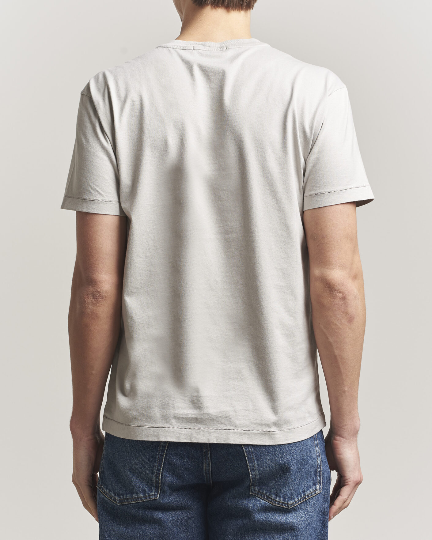 Herr | T-Shirts | Stone Island | Garment Dyed Cotton Jersey T-Shirt Pearl Grey