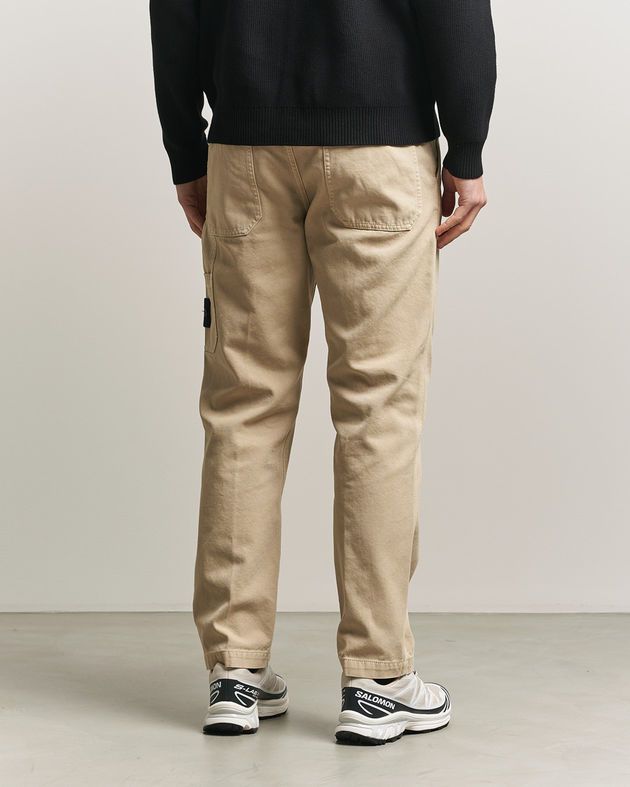 Herr | Byxor | Stone Island | Organic Panama Cotton Trousers Desert