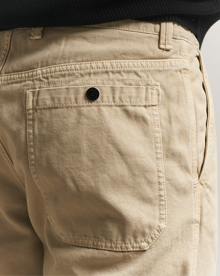 Herr | Byxor | Stone Island | Organic Panama Cotton Trousers Desert