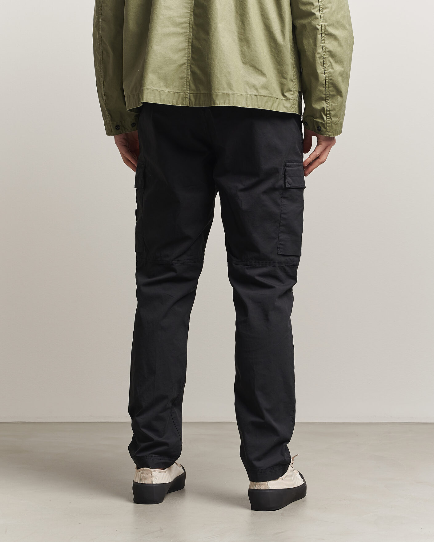 Herr | Byxor | Stone Island | Stretch Cotton Twill Cargo Trousers Black