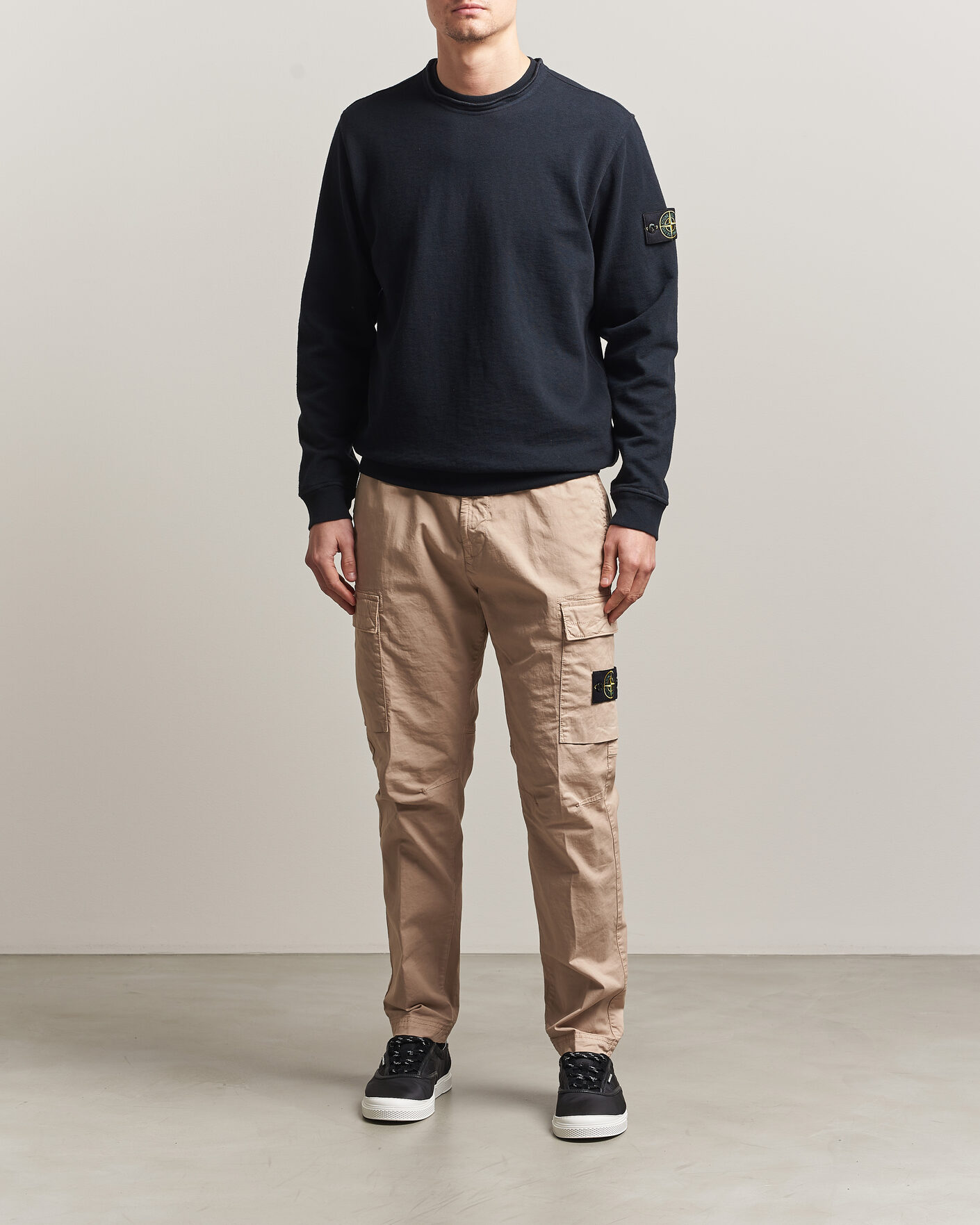 Herr | Byxor | Stone Island | Stretch Cotton Twill Cargo Trousers Desert
