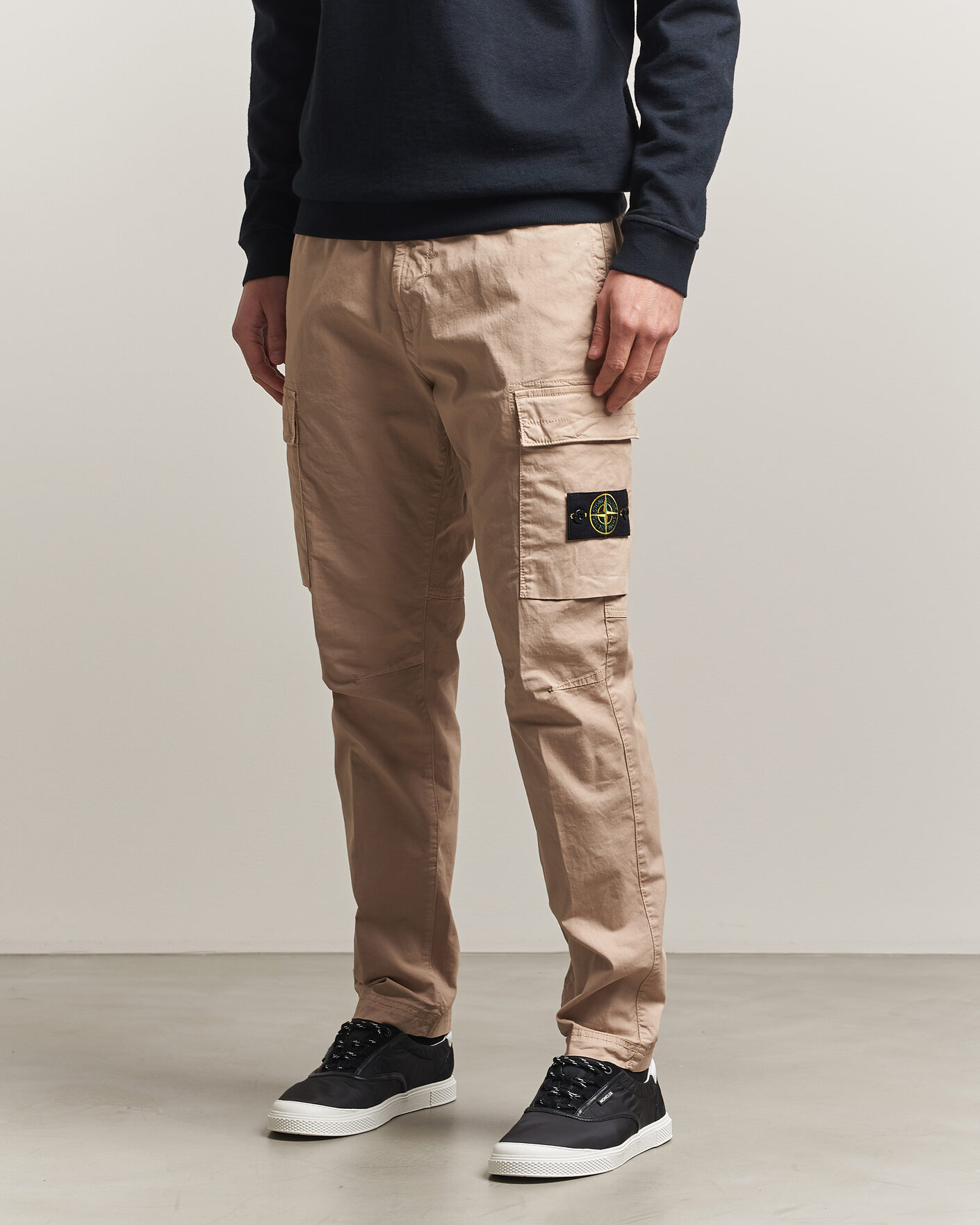 Herr | Byxor | Stone Island | Stretch Cotton Twill Cargo Trousers Desert