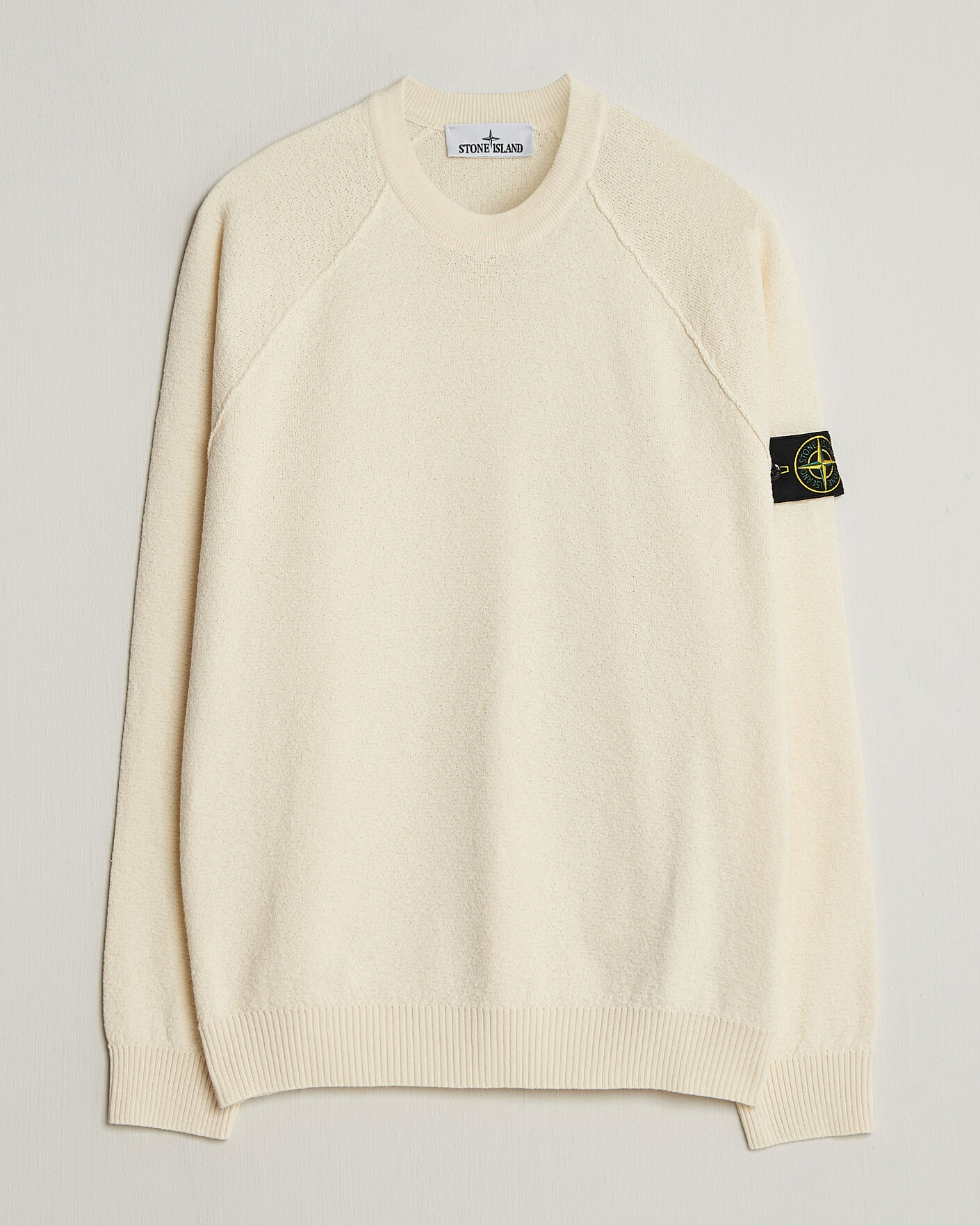 Herr | Tröjor | Stone Island | Raw Hand Organic Cotton Crewneck Ivory