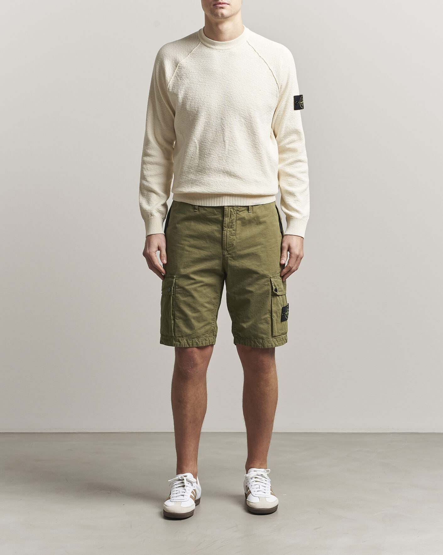 Herr | Tröjor | Stone Island | Raw Hand Organic Cotton Crewneck Ivory