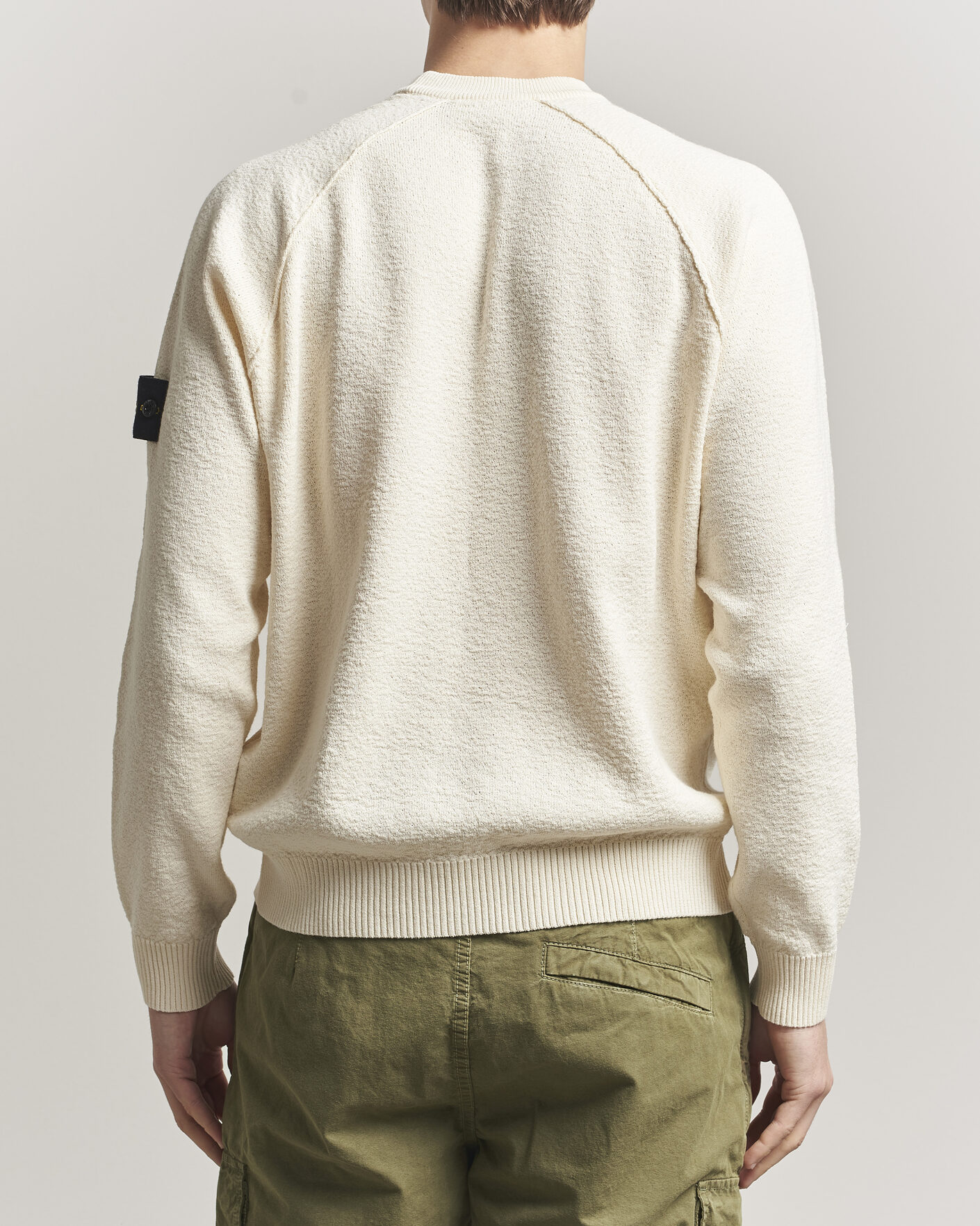 Herr | Tröjor | Stone Island | Raw Hand Organic Cotton Crewneck Ivory