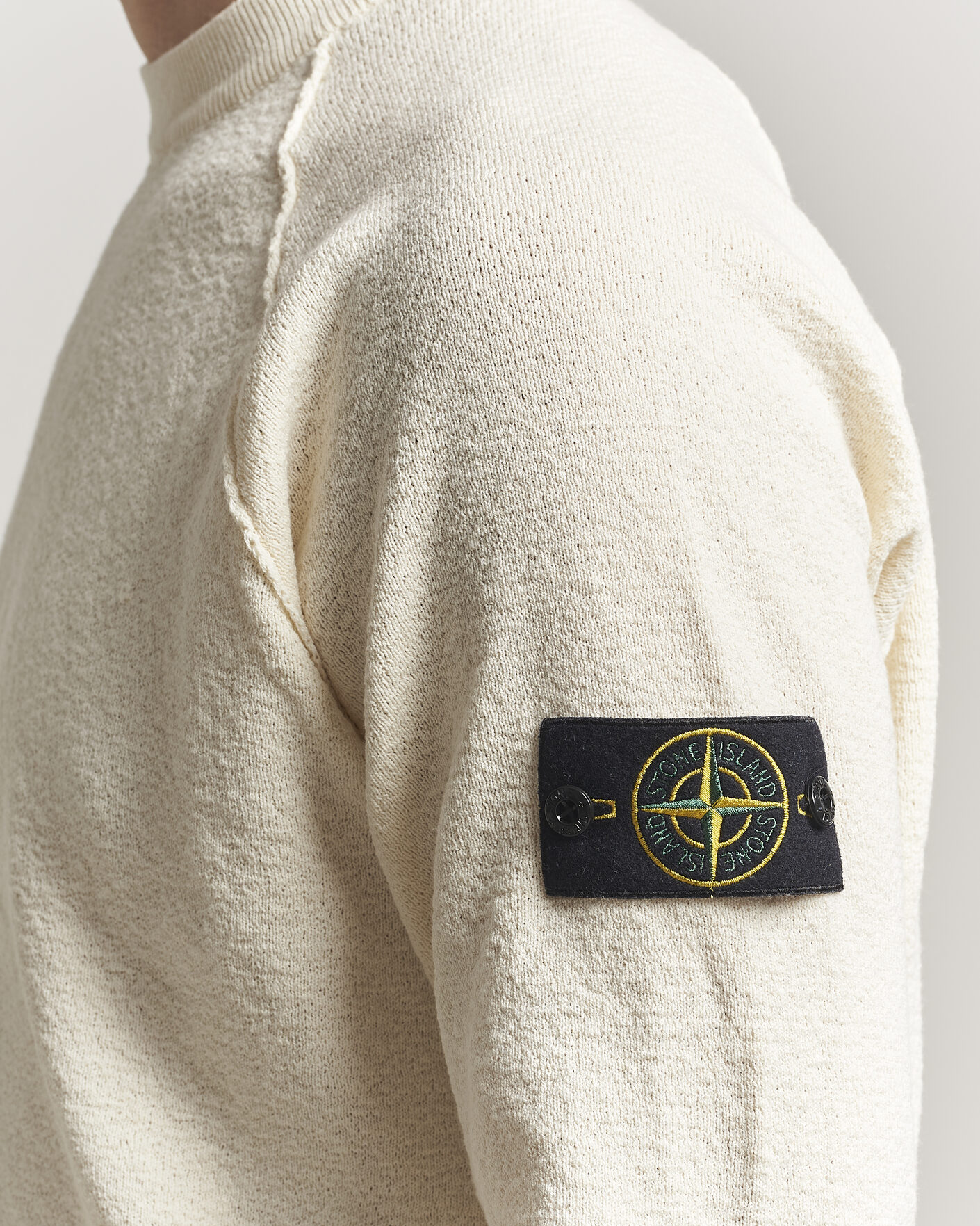 Herr | Tröjor | Stone Island | Raw Hand Organic Cotton Crewneck Ivory