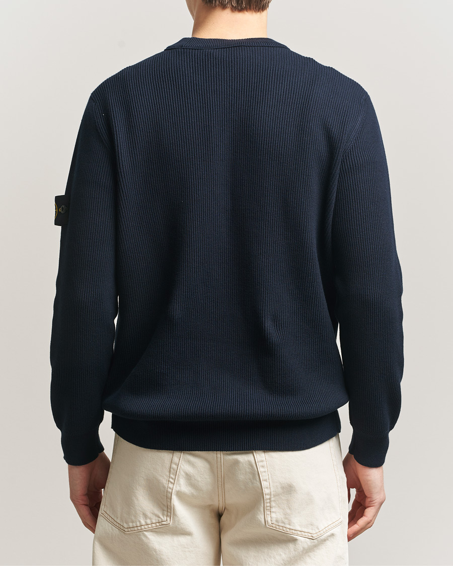 Herr | Tröjor | Stone Island | Ribbed Soft Organic Cotton Crewneck Navy