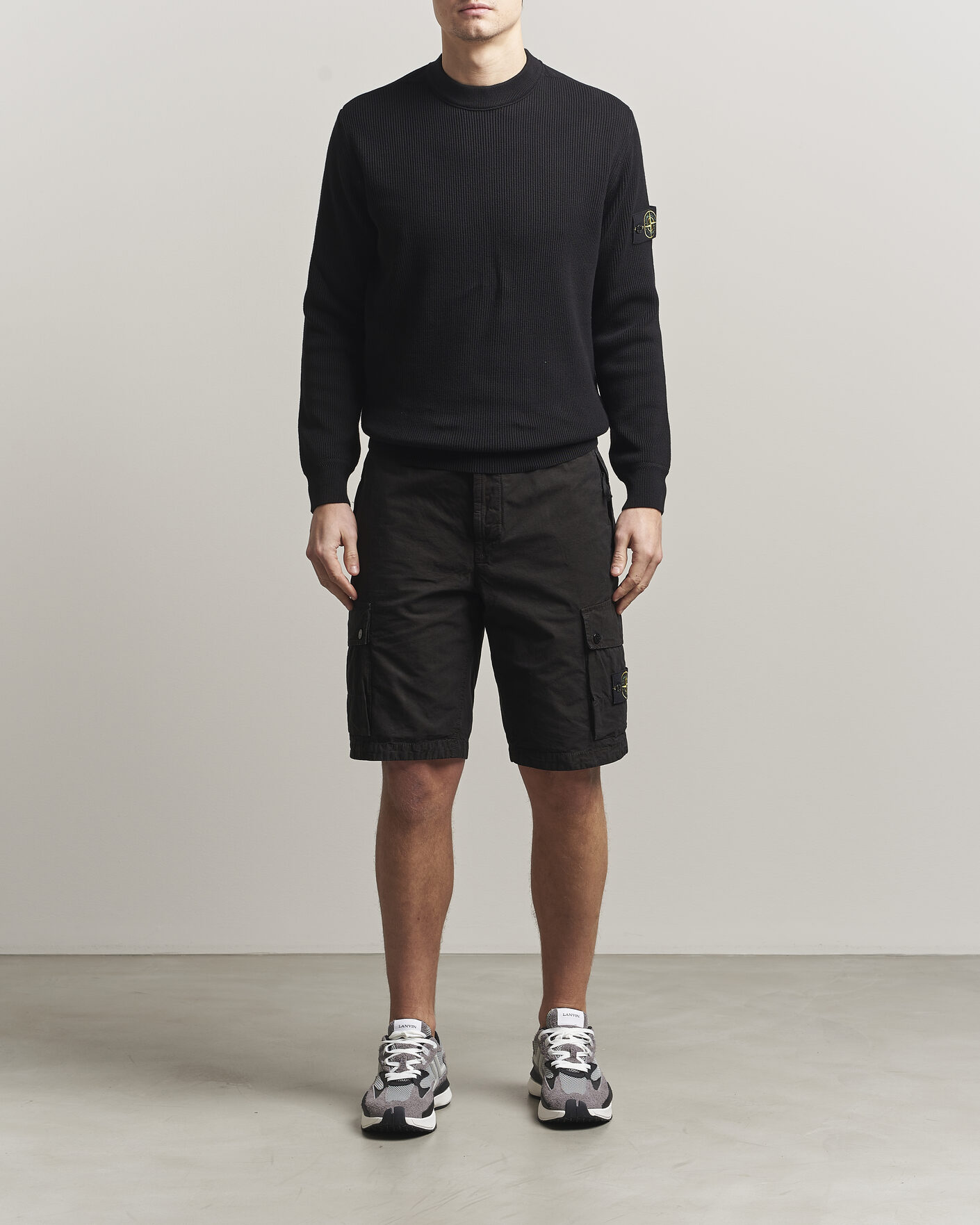 Herr | Tröjor | Stone Island | Ribbed Soft Organic Cotton Crewneck Black