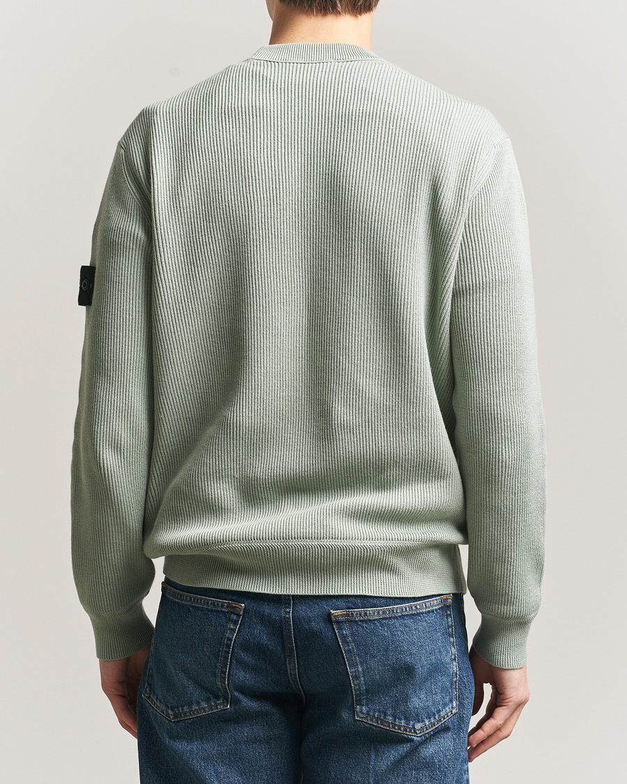 Herr | Tröjor | Stone Island | Ribbed Soft Organic Cotton Crewneck Sage