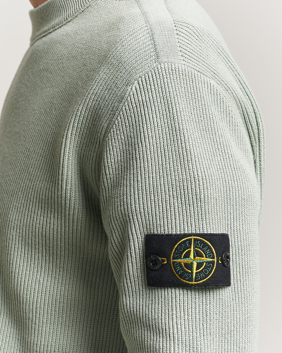 Herr | Tröjor | Stone Island | Ribbed Soft Organic Cotton Crewneck Sage