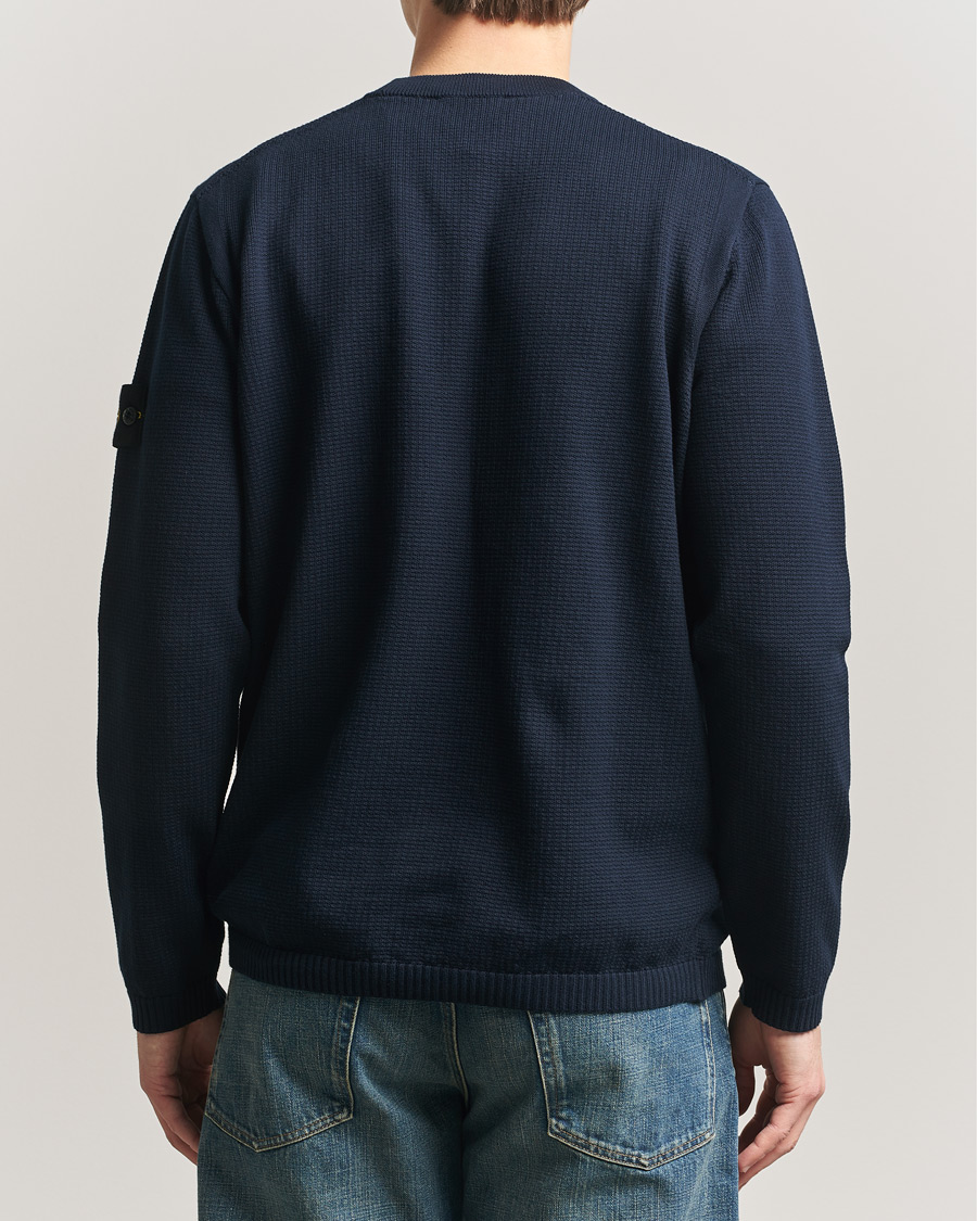 Herr | Tröjor | Stone Island | Micro Stitch Soft Organic Cotton Crewneck Navy