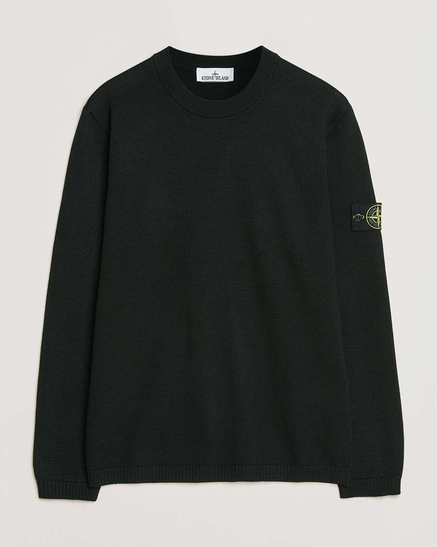 Herr | Tröjor | Stone Island | Micro Stitch Soft Organic Cotton Crewneck Black