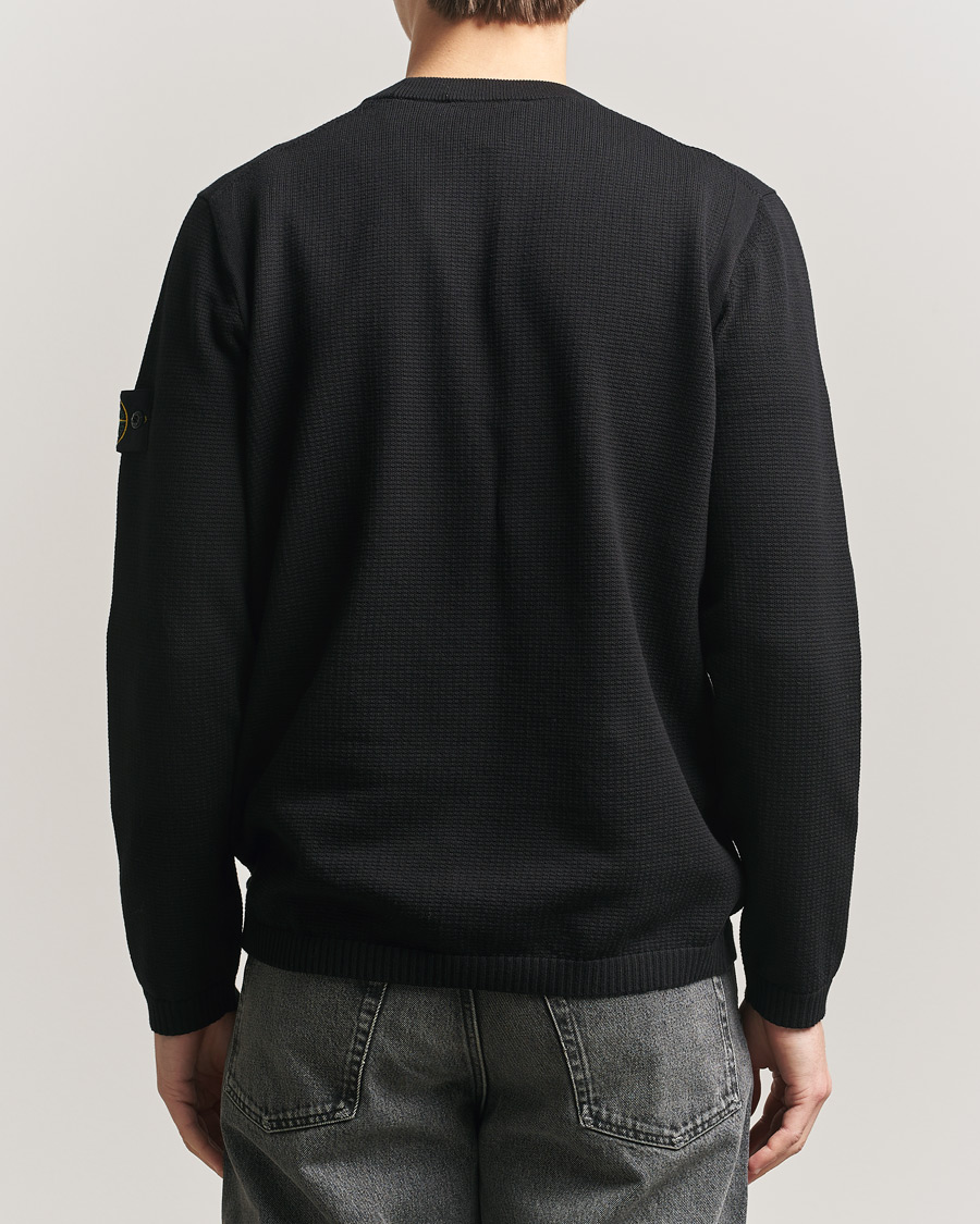 Herr | Tröjor | Stone Island | Micro Stitch Soft Organic Cotton Crewneck Black