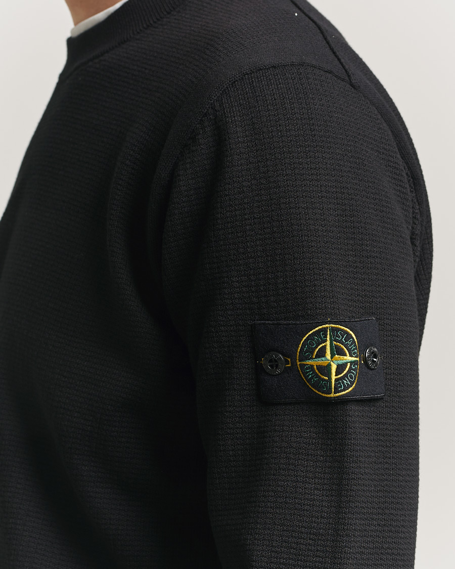 Herr | Tröjor | Stone Island | Micro Stitch Soft Organic Cotton Crewneck Black
