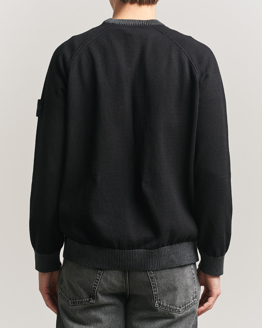Herr | Tröjor | Stone Island | Raw Hand Organic Cotton Raglan Crewneck Black