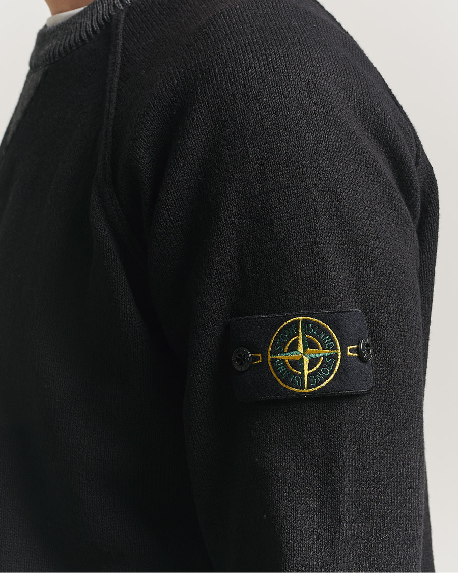 Herr | Tröjor | Stone Island | Raw Hand Organic Cotton Raglan Crewneck Black