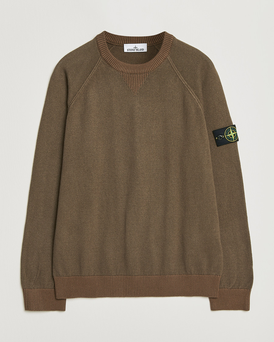 Herr | Tröjor | Stone Island | Raw Hand Organic Cotton Raglan Crewneck Umber
