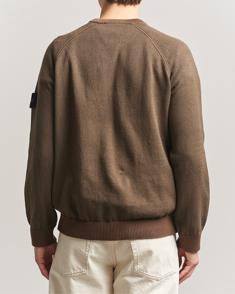 Herr | Tröjor | Stone Island | Raw Hand Organic Cotton Raglan Crewneck Umber