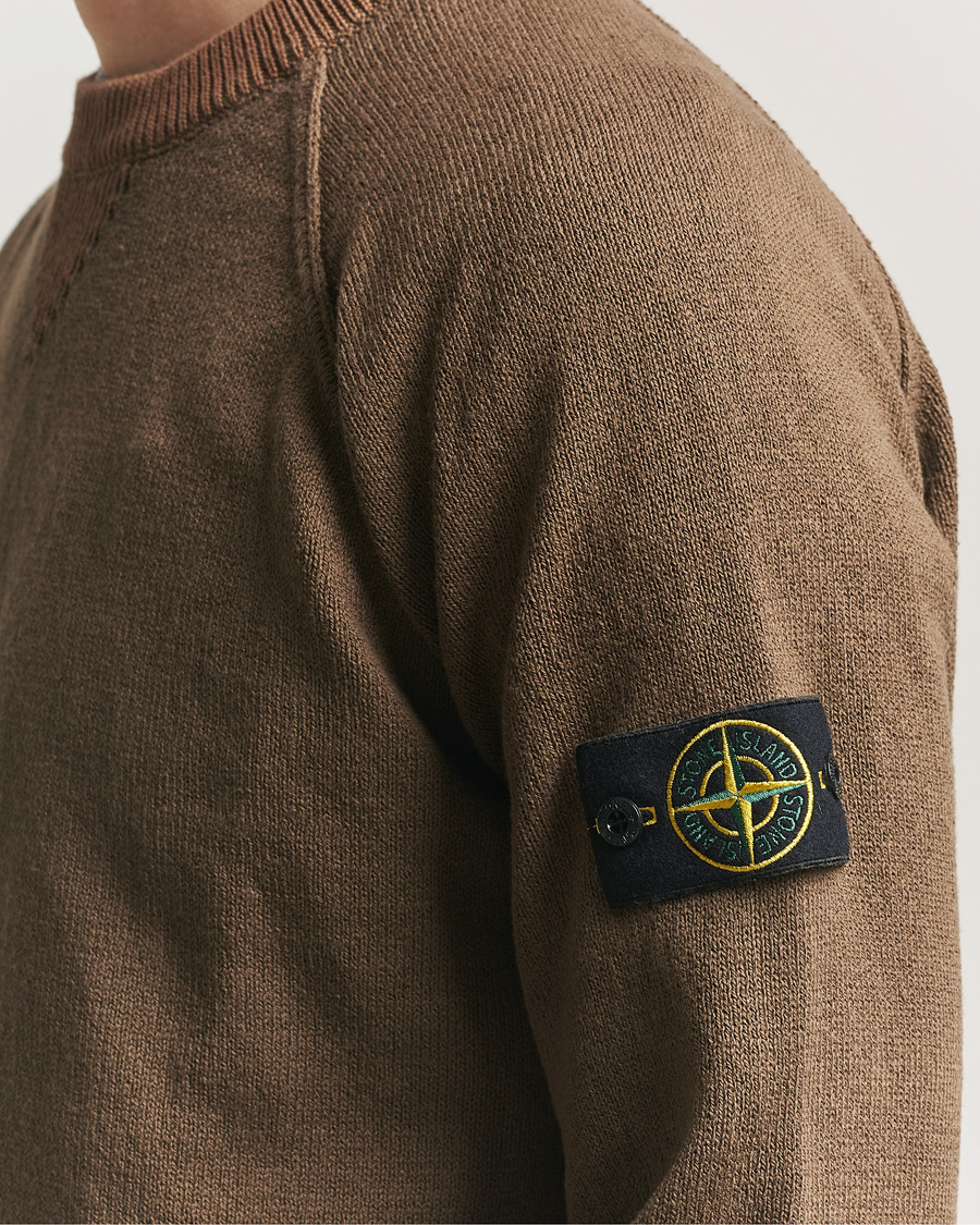 Herr | Tröjor | Stone Island | Raw Hand Organic Cotton Raglan Crewneck Umber