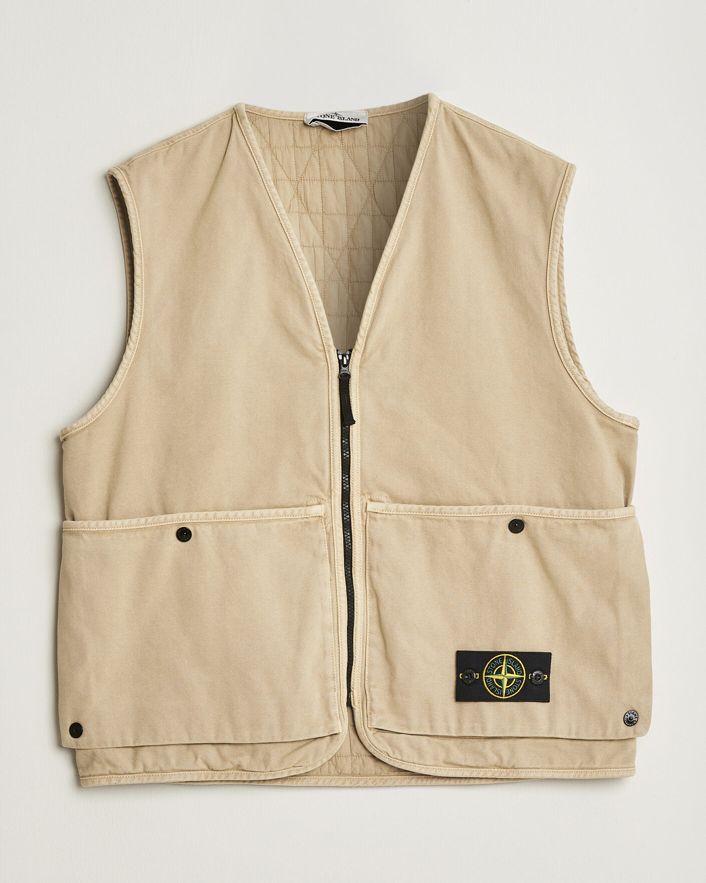 Herr | Västar | Stone Island | Organic Panama Cotton Padded Vest Desert