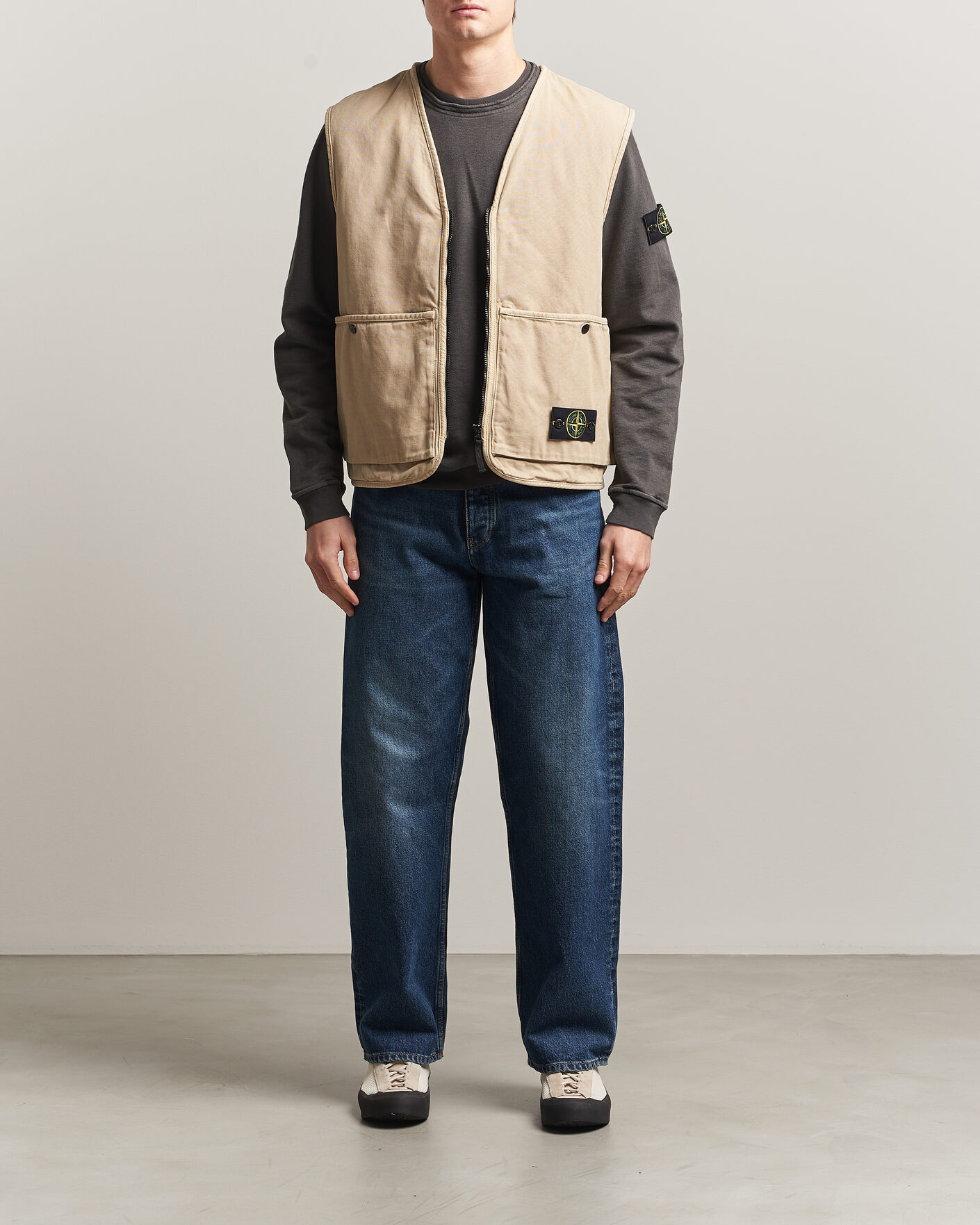 Herr | Västar | Stone Island | Organic Panama Cotton Padded Vest Desert